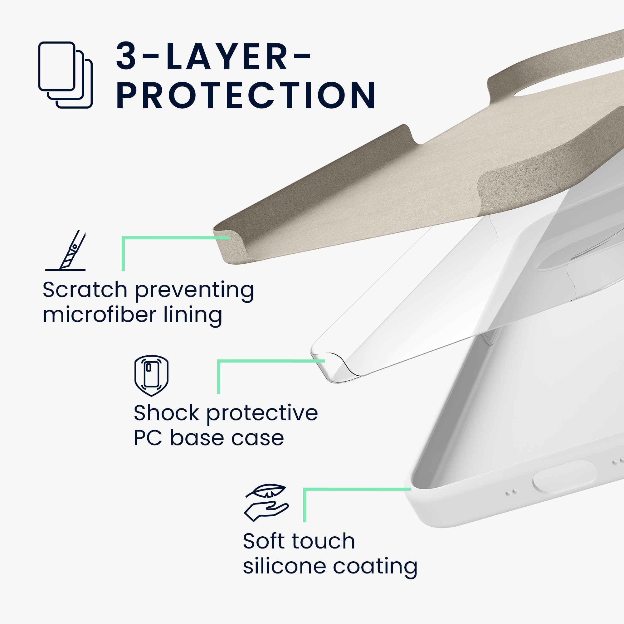 kwmobile TPU silikonový kryt pro Apple iPhone Air, měkký povrch, bílá