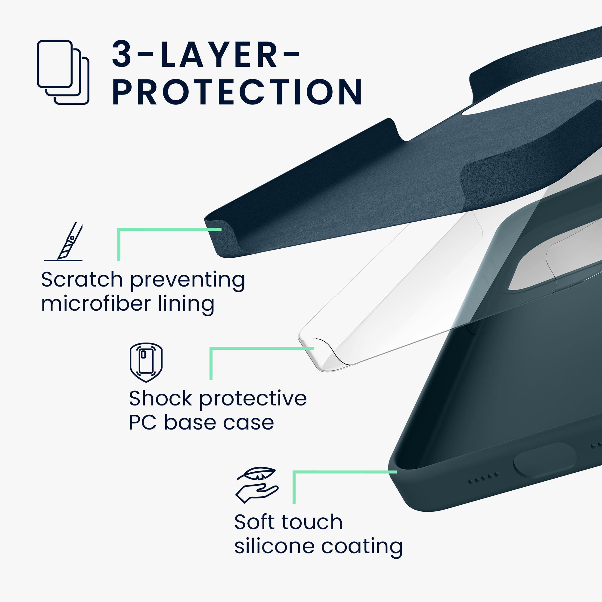 Silikonový kryt Kwmobile pro iPhone 17 Pro Max - tmavě šedá