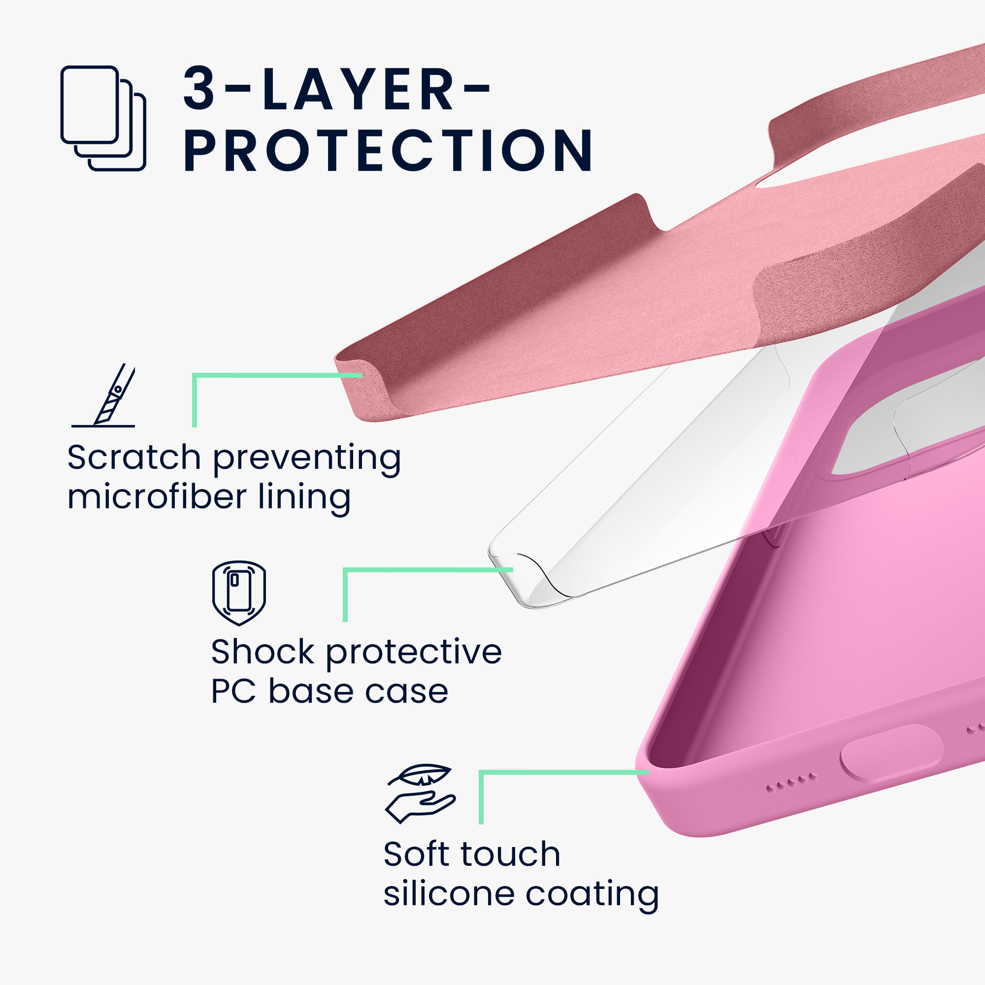 Pouzdro pro Apple iPhone 18 Pro Max / iPhone 17 Pro Max kwmobile silikonové - růžová levandulová