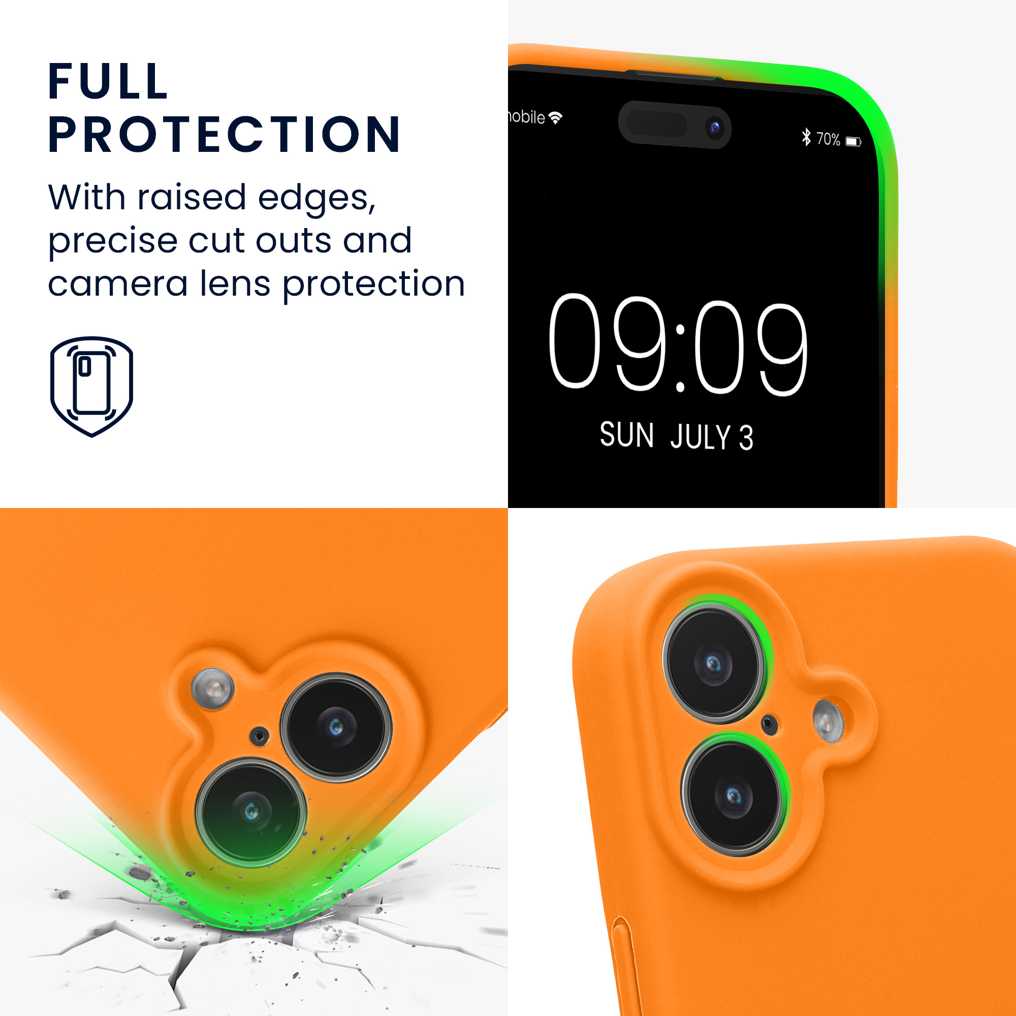 Silikonový kryt Kwmobile pro iPhone 17 - fruity orange
