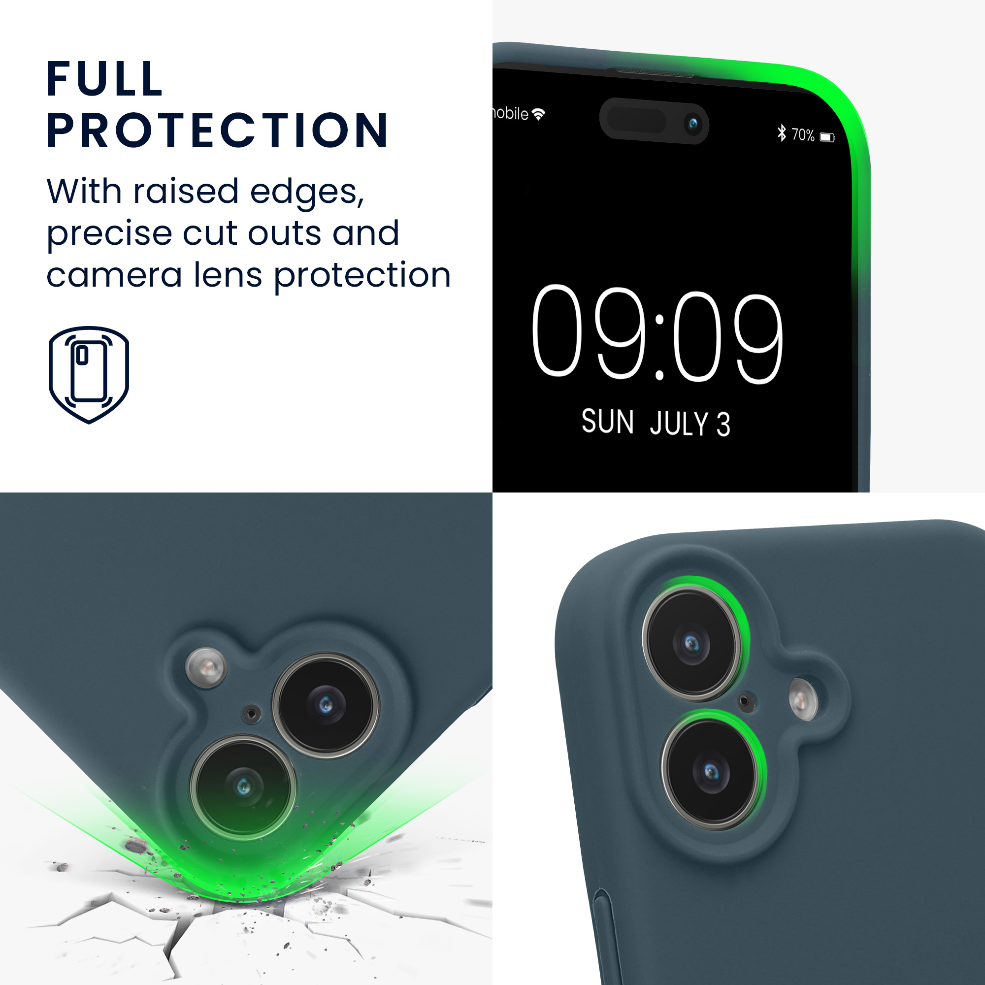Pouzdro pro Apple iPhone 17 kwmobile tenké silikonové - tmavá antracitová