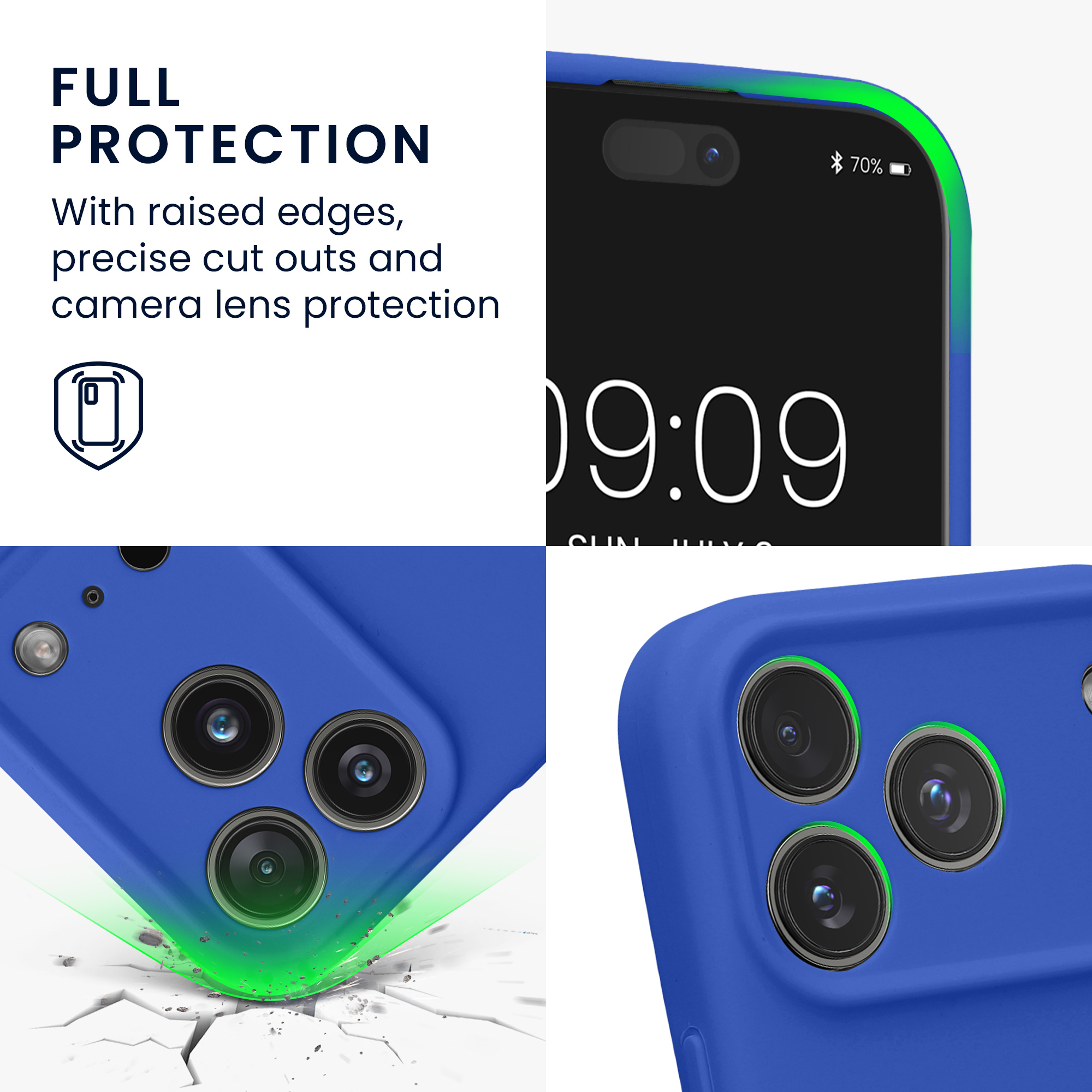 Silikonový kryt Kwmobile pro iPhone 17 Pro - baltsky modrá