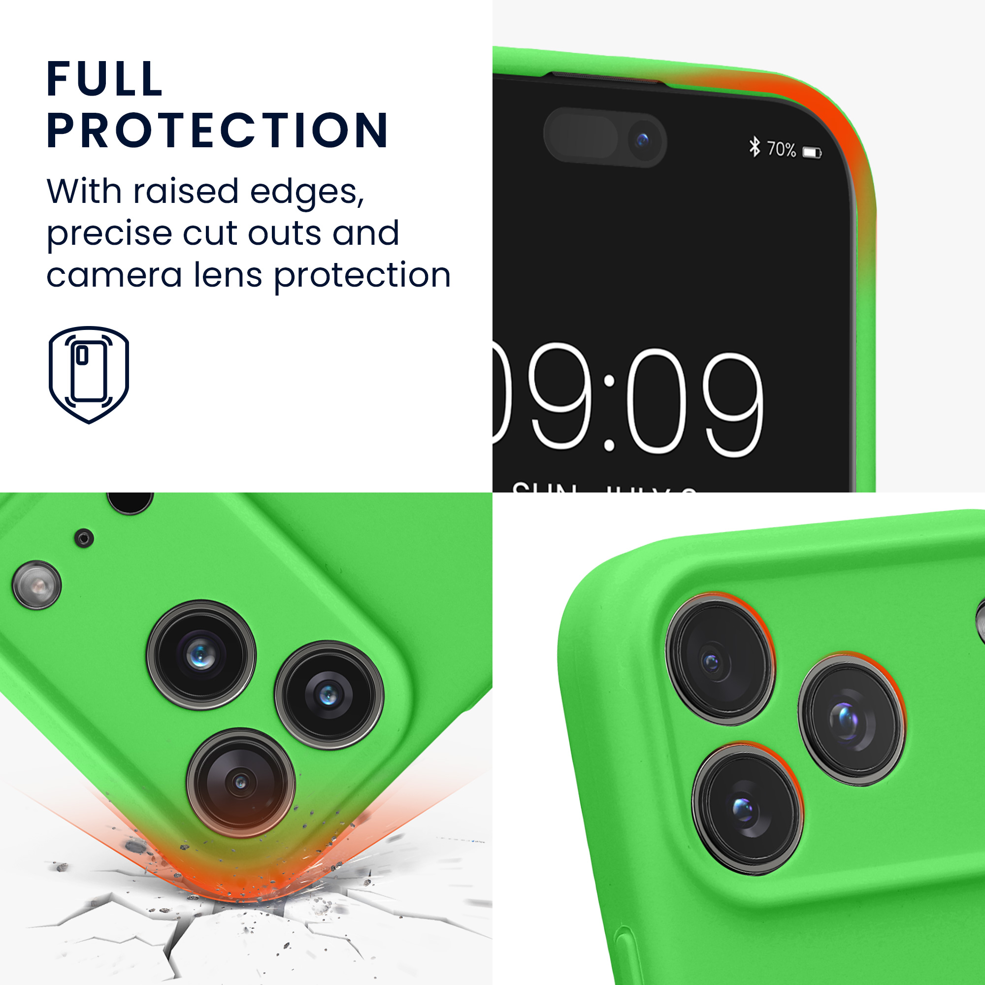 Pouzdro pro Apple iPhone 18 Pro / iPhone 17 Pro kwmobile tenké silikonové - limetkově zelená