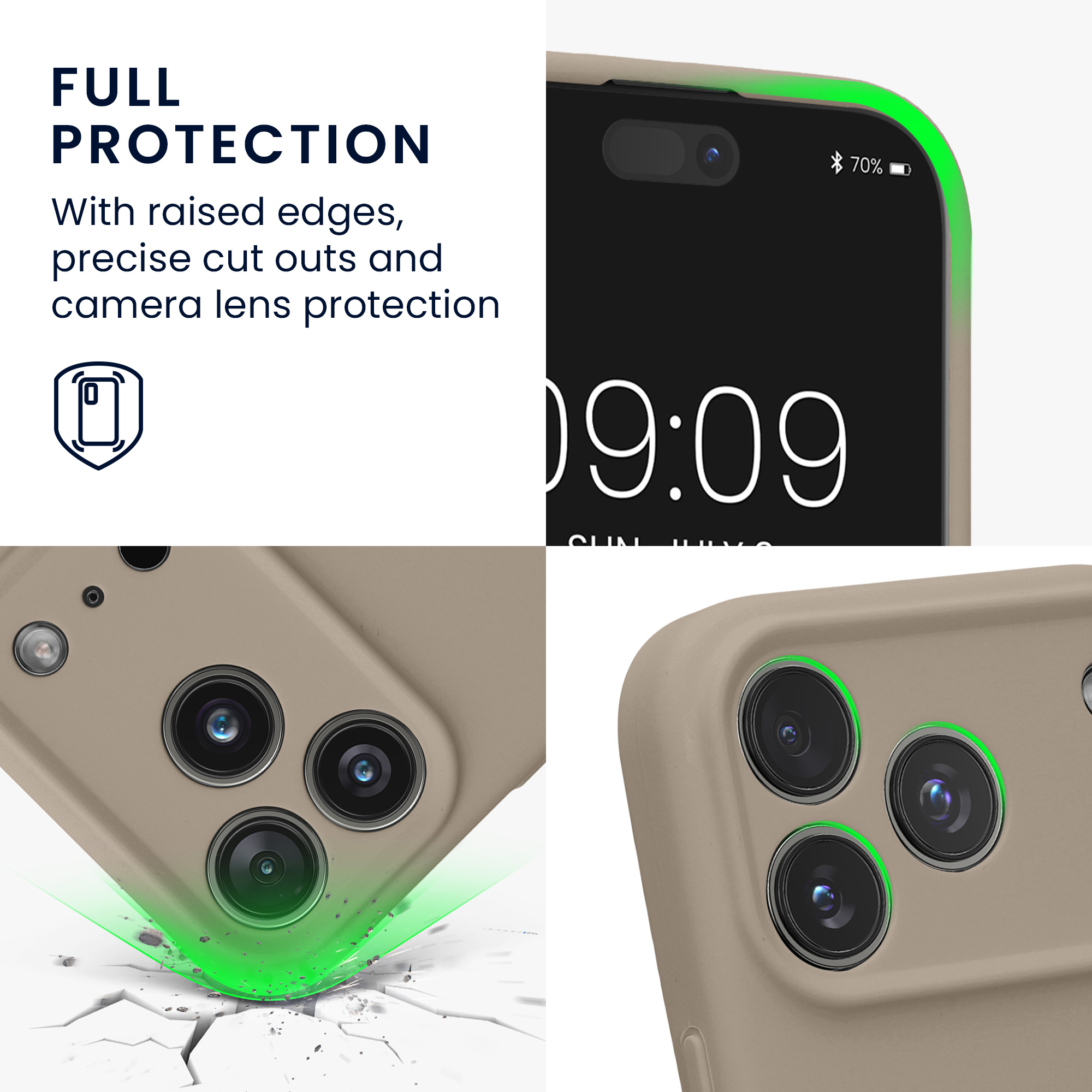 Tenký TPU silikonový kryt pro Apple iPhone 18 Pro / iPhone 17 Pro, povrch příjemný na dotek kwmobile ‑ šedohnědá