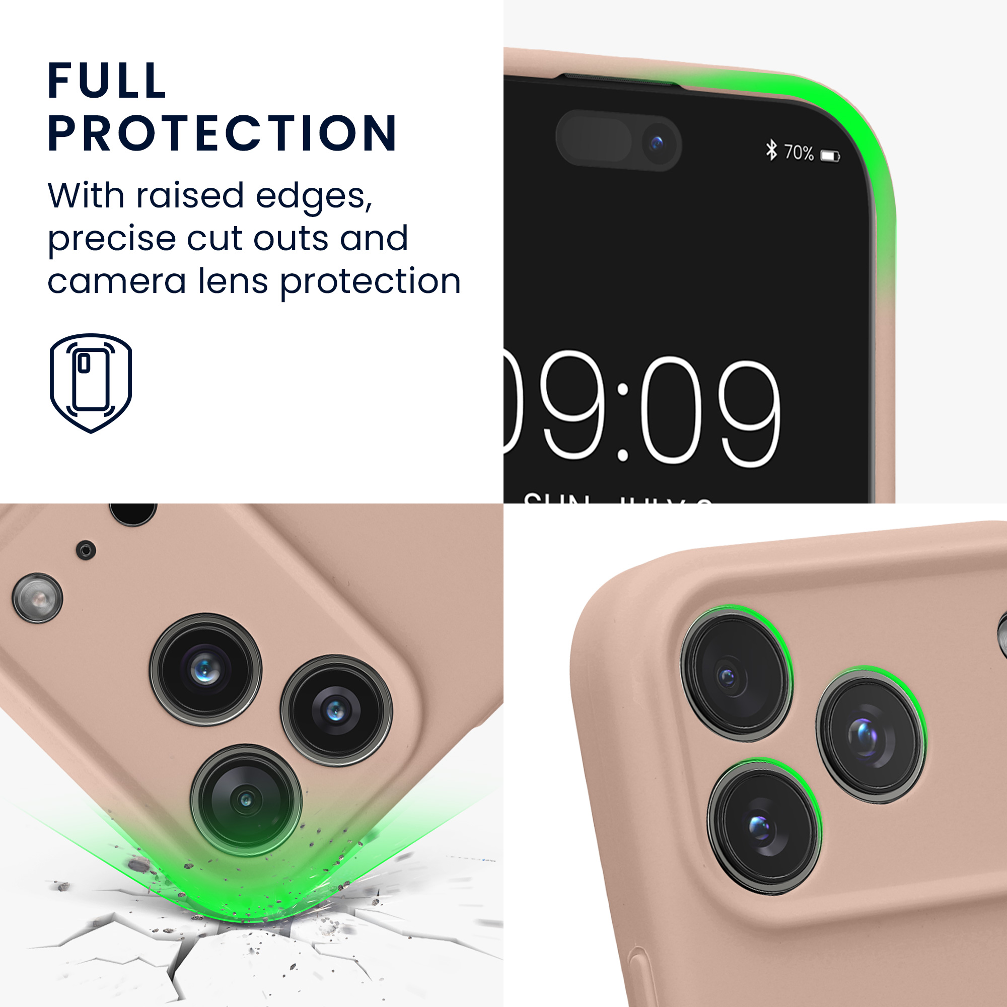 Pouzdro pro Apple iPhone 18 Pro / iPhone 17 Pro kwmobile tenké silikonové - starorůžová