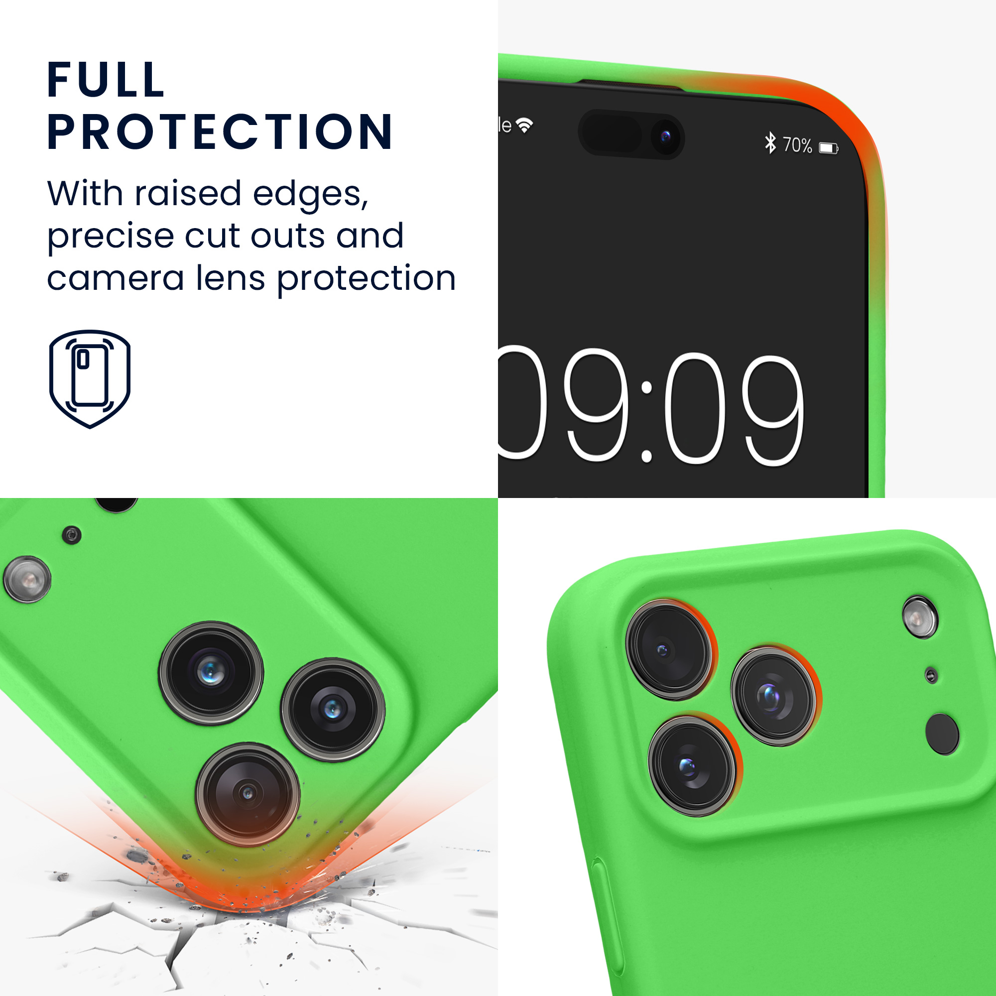 Pouzdro pro Apple iPhone 18 Pro Max / iPhone 17 Pro Max kwmobile tenké Soft Touch silikonové - limetkově zelená