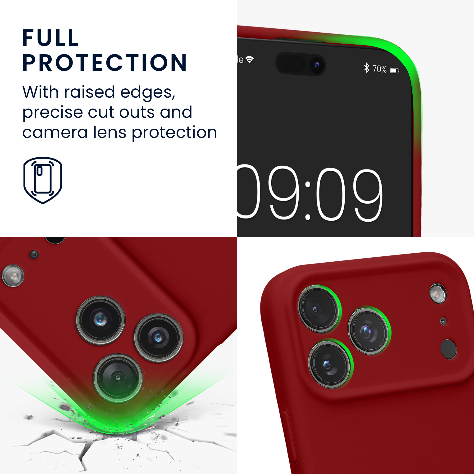 Pouzdro pro Apple iPhone 18 Pro Max / iPhone 17 Pro Max kwmobile tenké Soft Touch silikonové - rebarborová červená