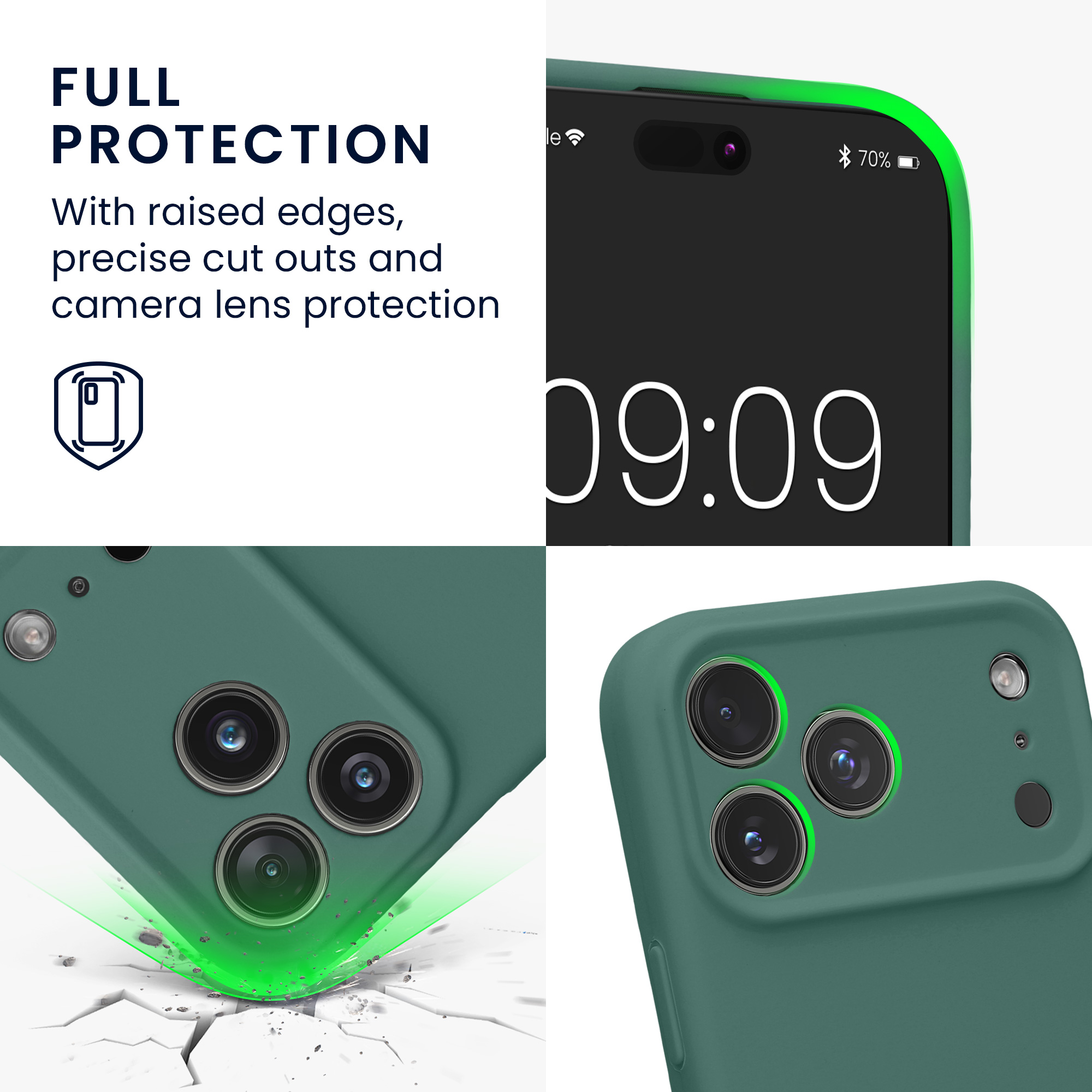 Pouzdro pro Apple iPhone 18 Pro Max / iPhone 17 Pro Max kwmobile tenké Soft Touch silikonové - lesní zelená