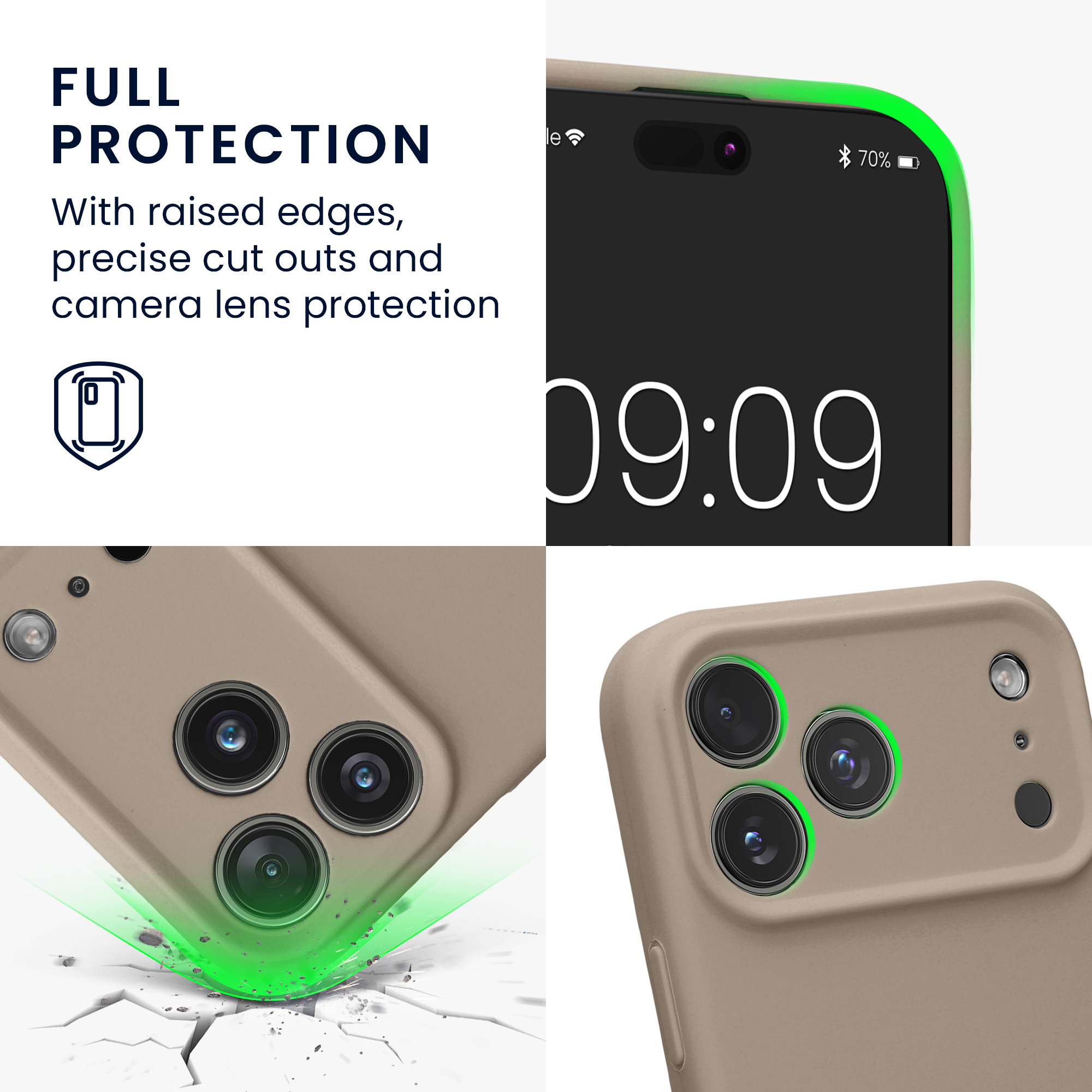 Pouzdro pro Apple iPhone 18 Pro Max / iPhone 17 Pro Max kwmobile tenké Soft Touch silikonové - taupe