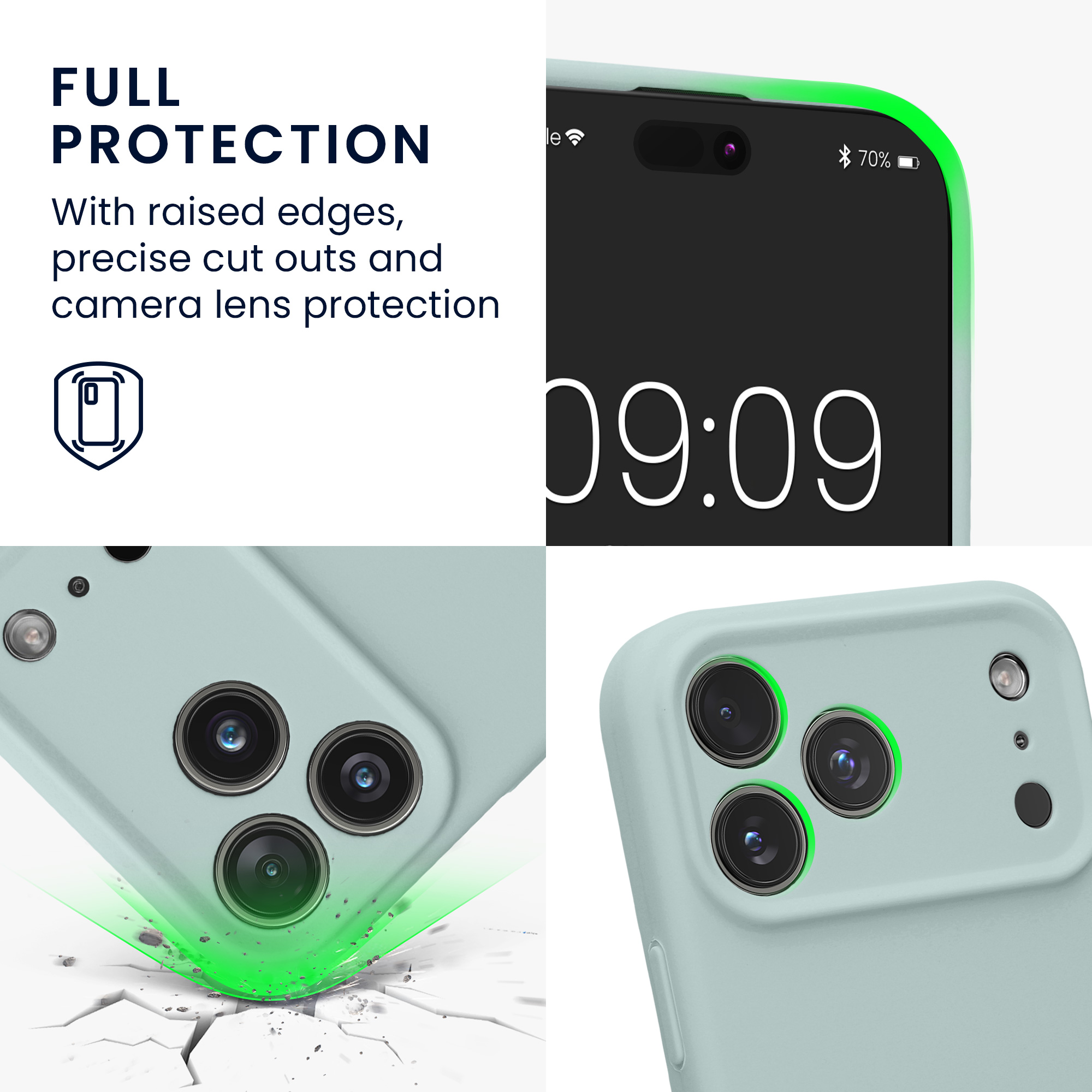 Pouzdro pro Apple iPhone 18 Pro Max / iPhone 17 Pro Max kwmobile tenké Soft Touch silikonové - světle mátová