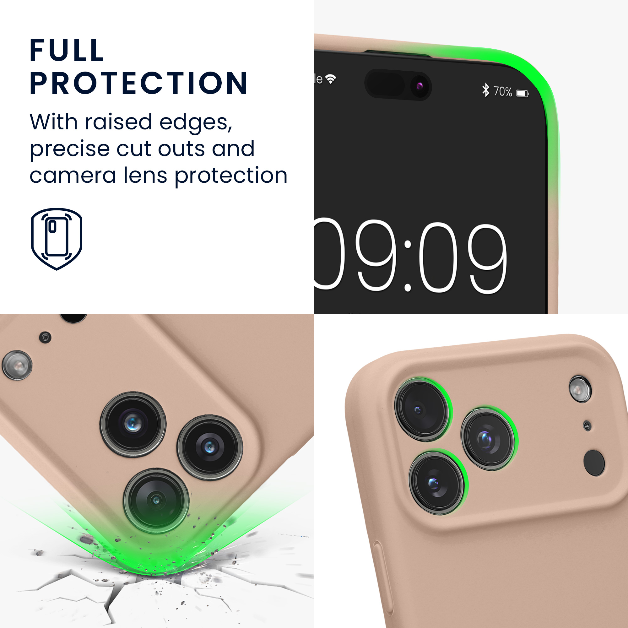 Pouzdro pro Apple iPhone 18 Pro Max / iPhone 17 Pro Max kwmobile tenké Soft Touch silikonové - starorůžová