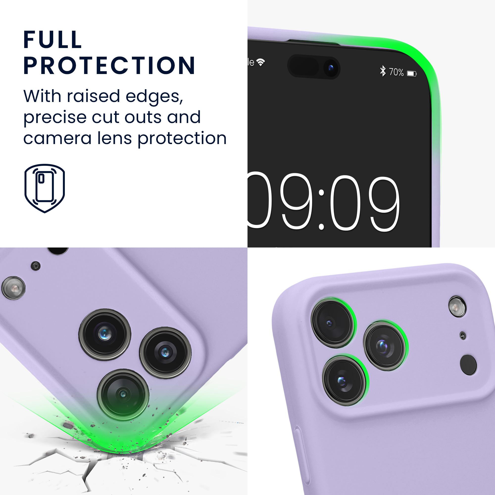 Pouzdro pro Apple iPhone 18 Pro Max / iPhone 17 Pro Max kwmobile tenké Soft Touch silikonové - levandulová