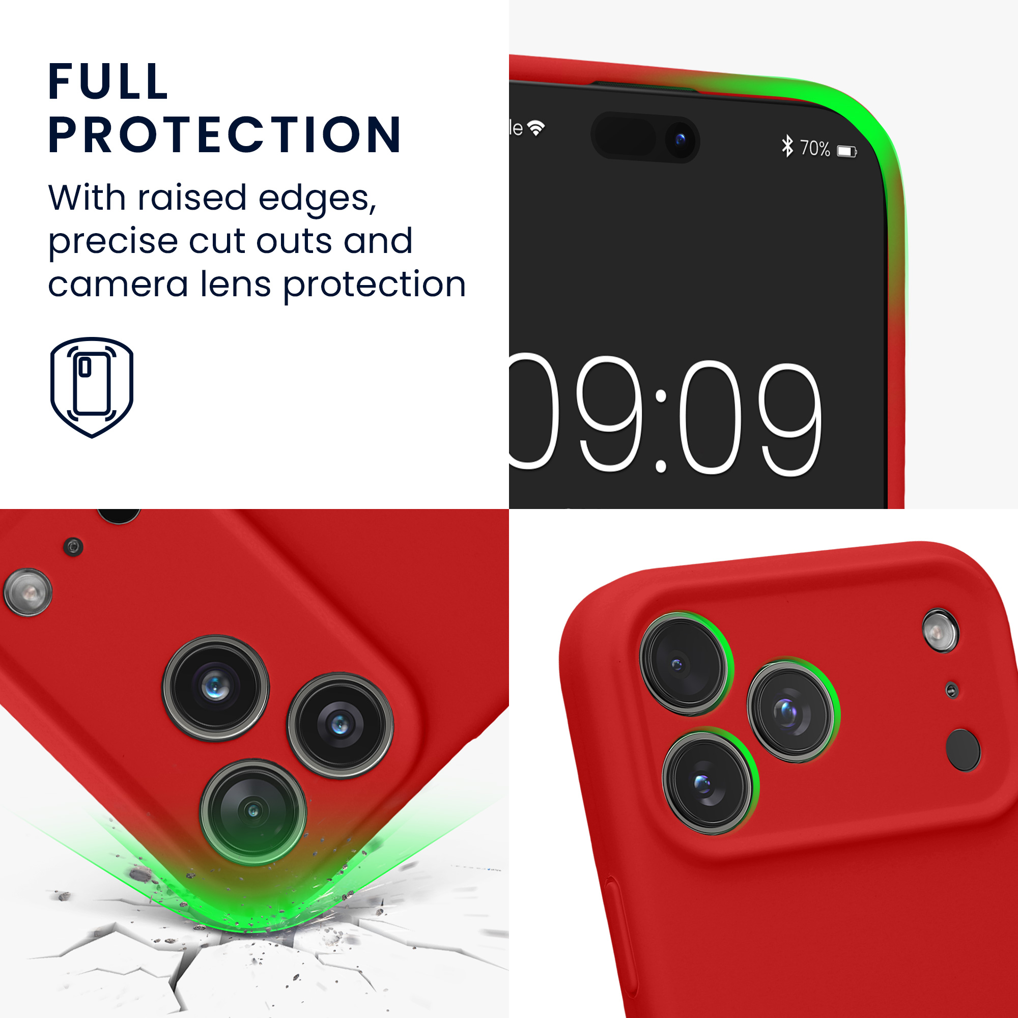 Pouzdro pro Apple iPhone 18 Pro Max / iPhone 17 Pro Max kwmobile tenké Soft Touch silikonové - klasická červená