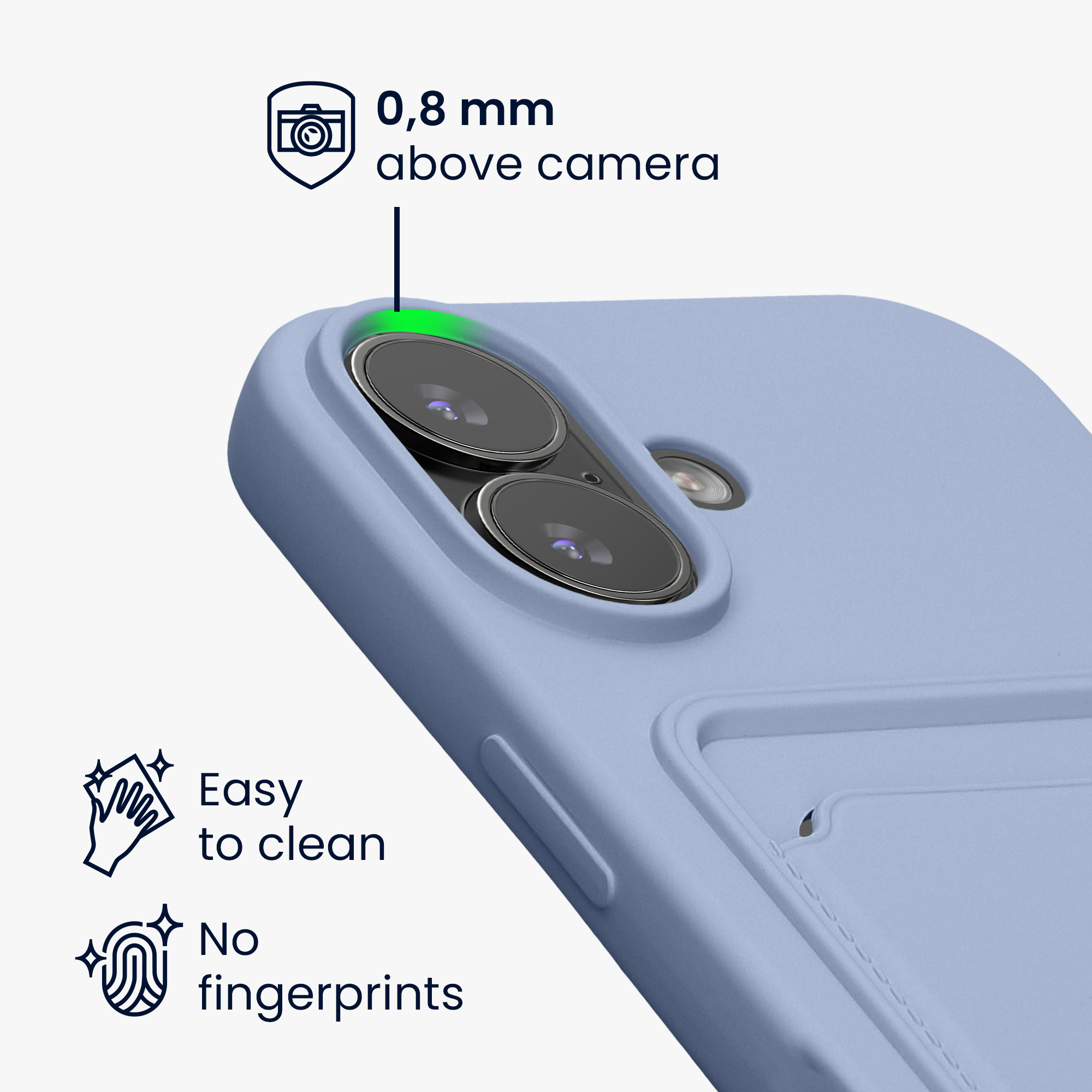 Kryt s držákem karty Kwmobile pro iPhone 17 - levandulová