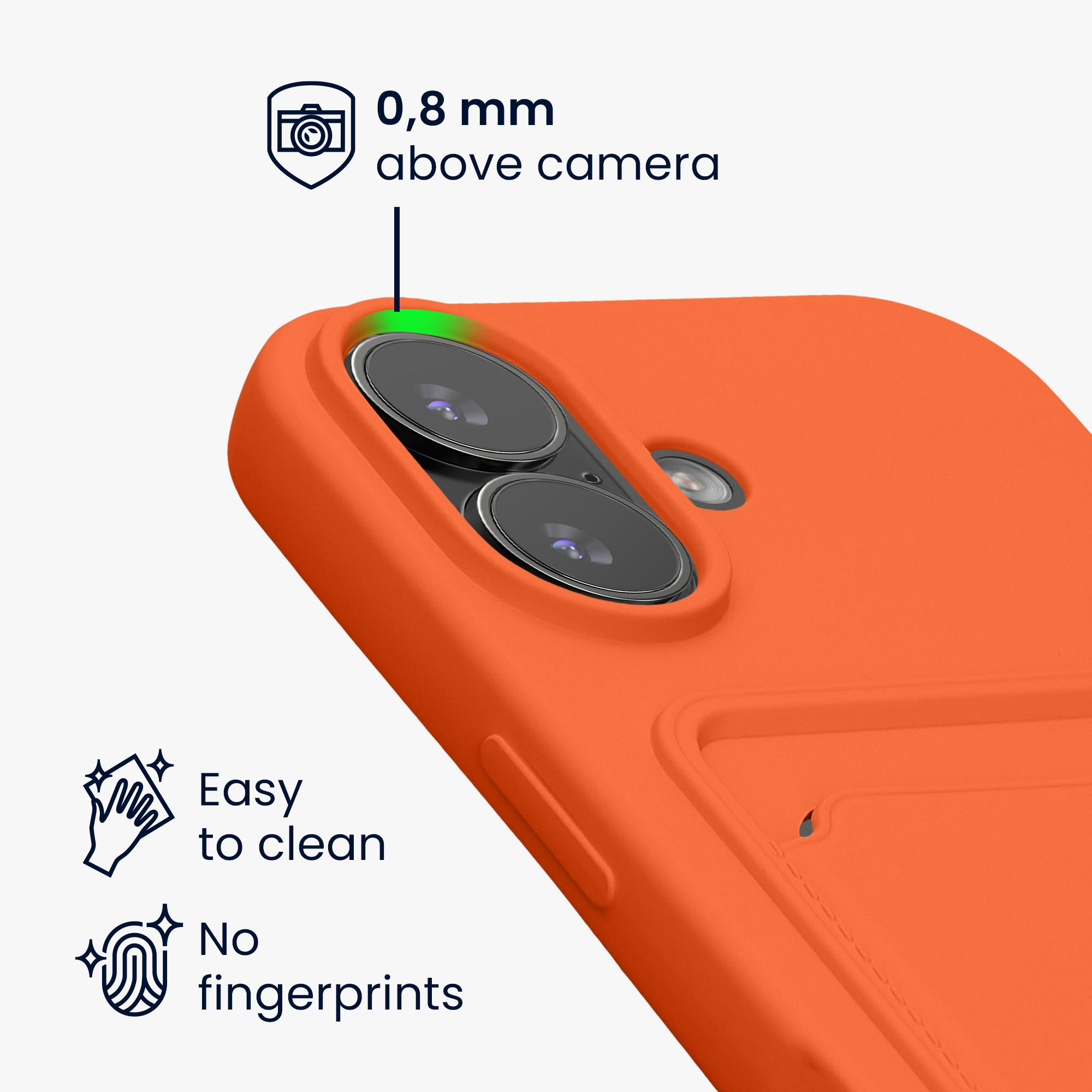 Kryt s držákem karty Kwmobile pro iPhone 17 - oranžová