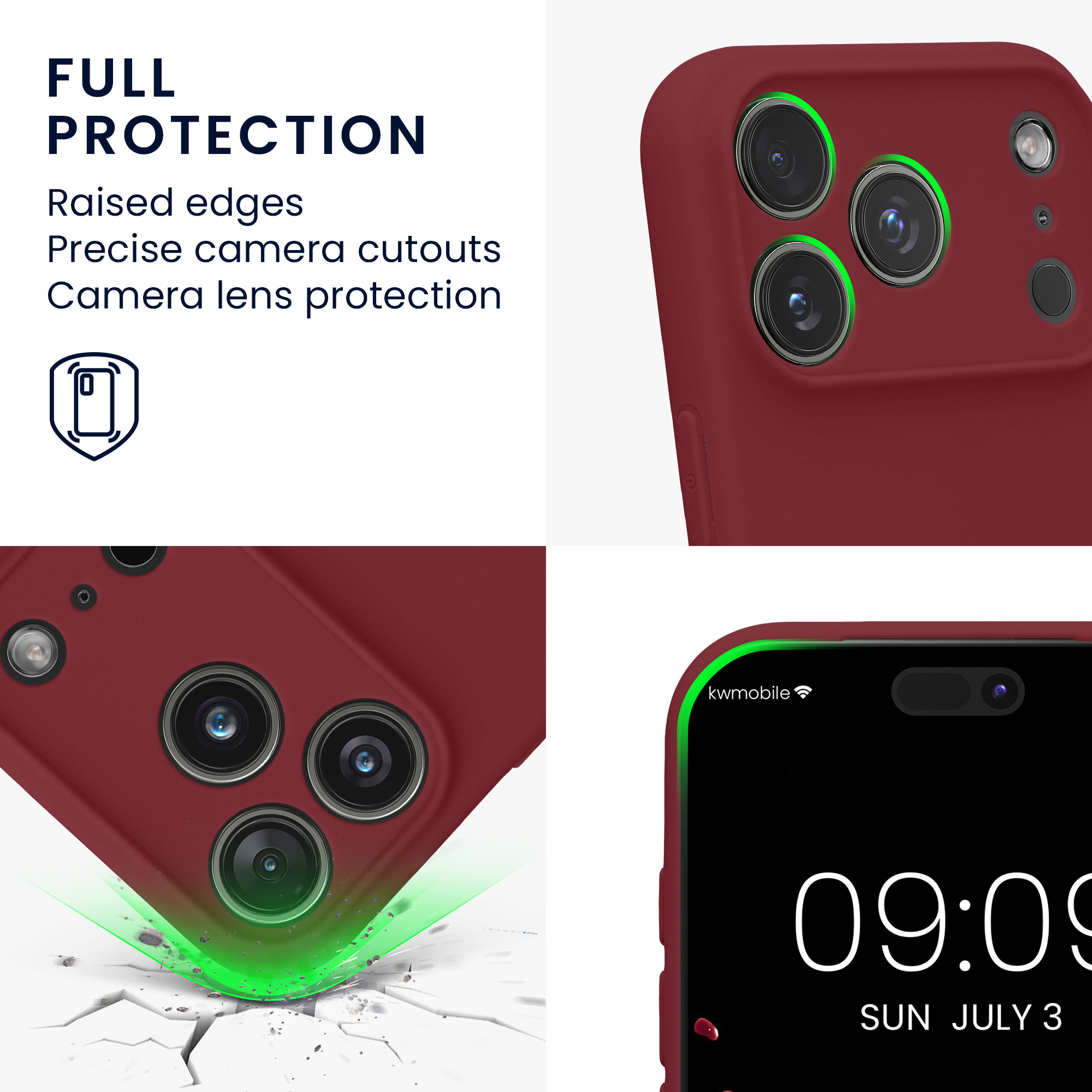 Pouzdro pro Apple iPhone 18 Pro / iPhone 17 Pro kwmobile tenké TPU - vínově fialová
