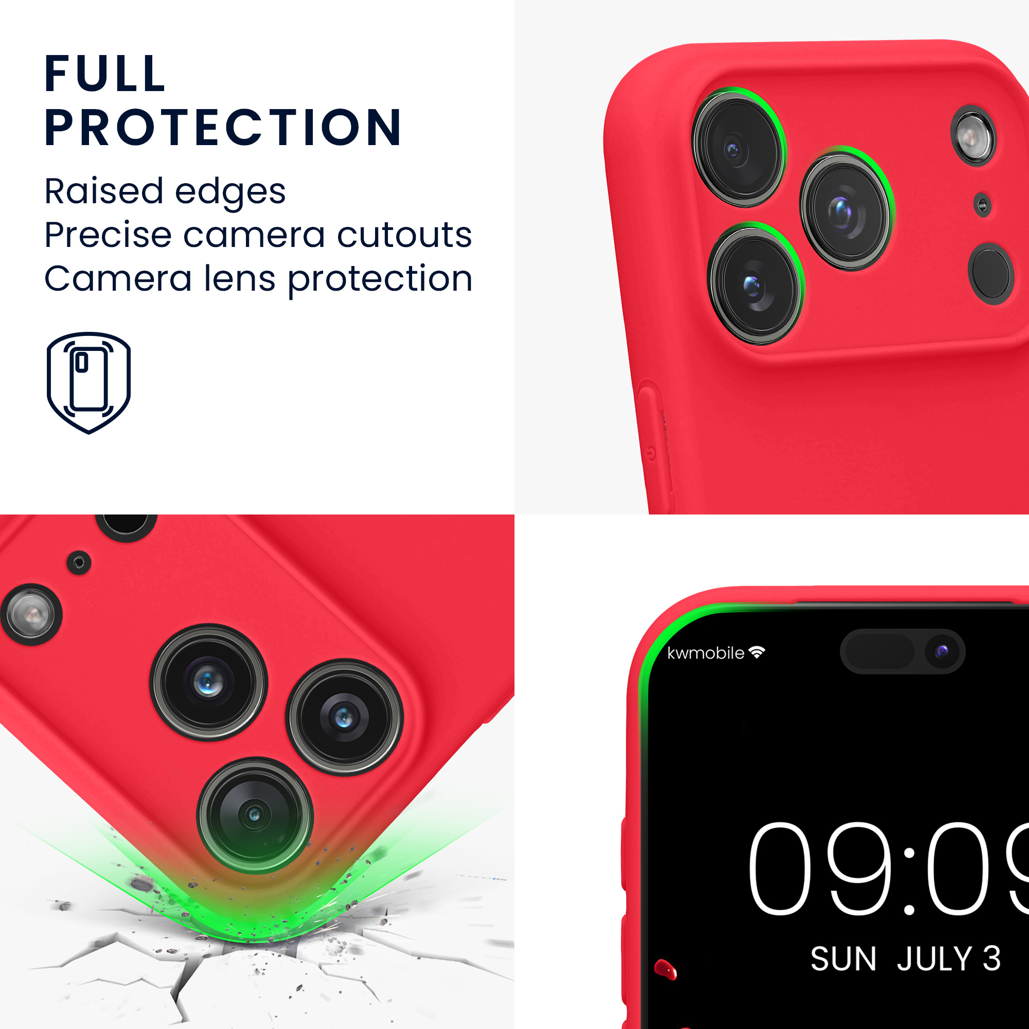 Pouzdro pro Apple iPhone 18 Pro / iPhone 17 Pro kwmobile tenké TPU - neonově růžová