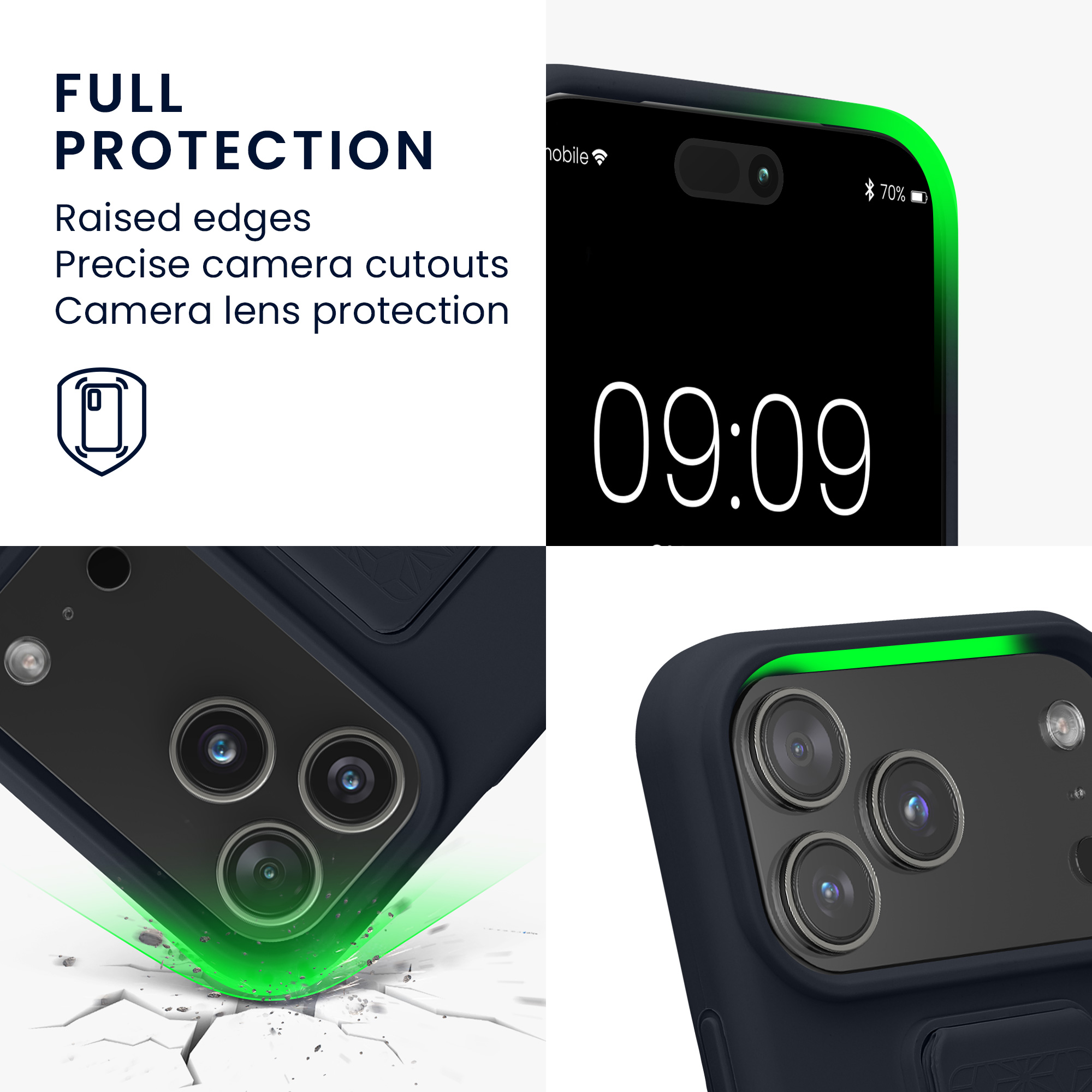Pouzdro pro Apple iPhone 18 Pro Max / iPhone 17 Pro Max kwmobile se stojánkem s poutkem silikonové - borůvková