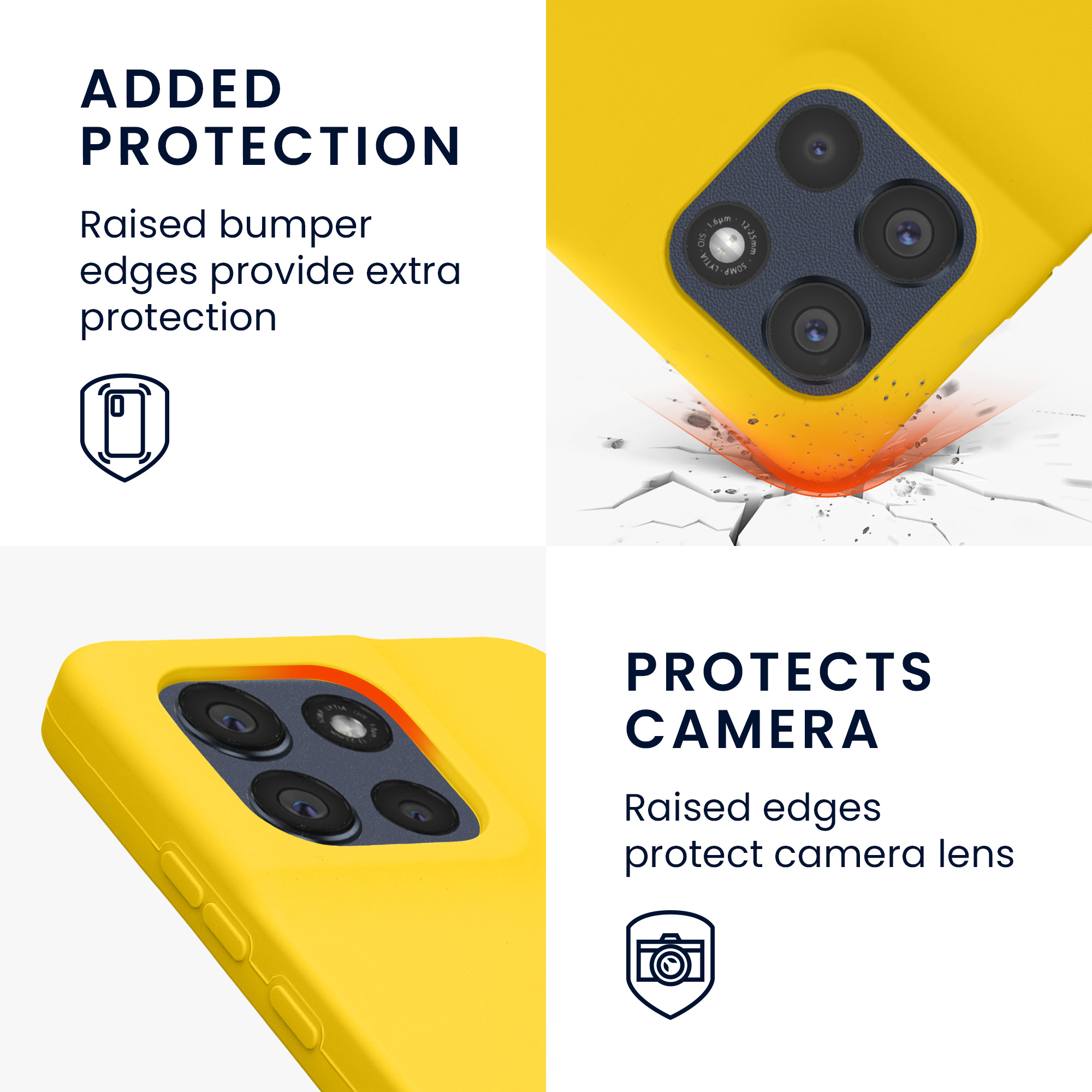 Kwmobile Silikonový kryt Motorola Moto G86 5G zářivě žlutá