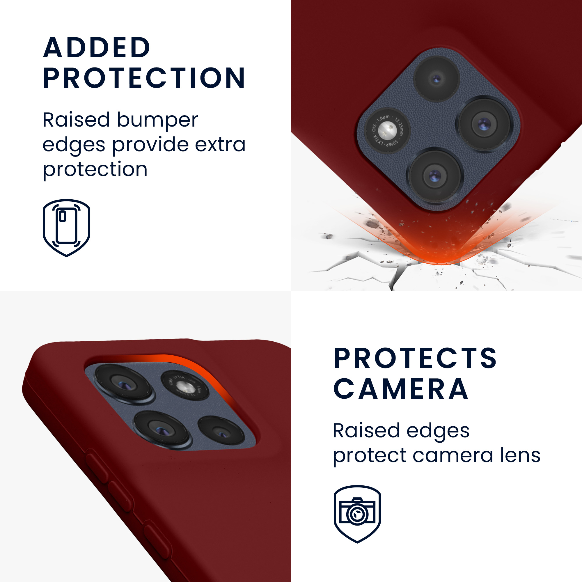 Kwmobile Silikonový kryt Motorola Moto G86 5G rebarborově červená