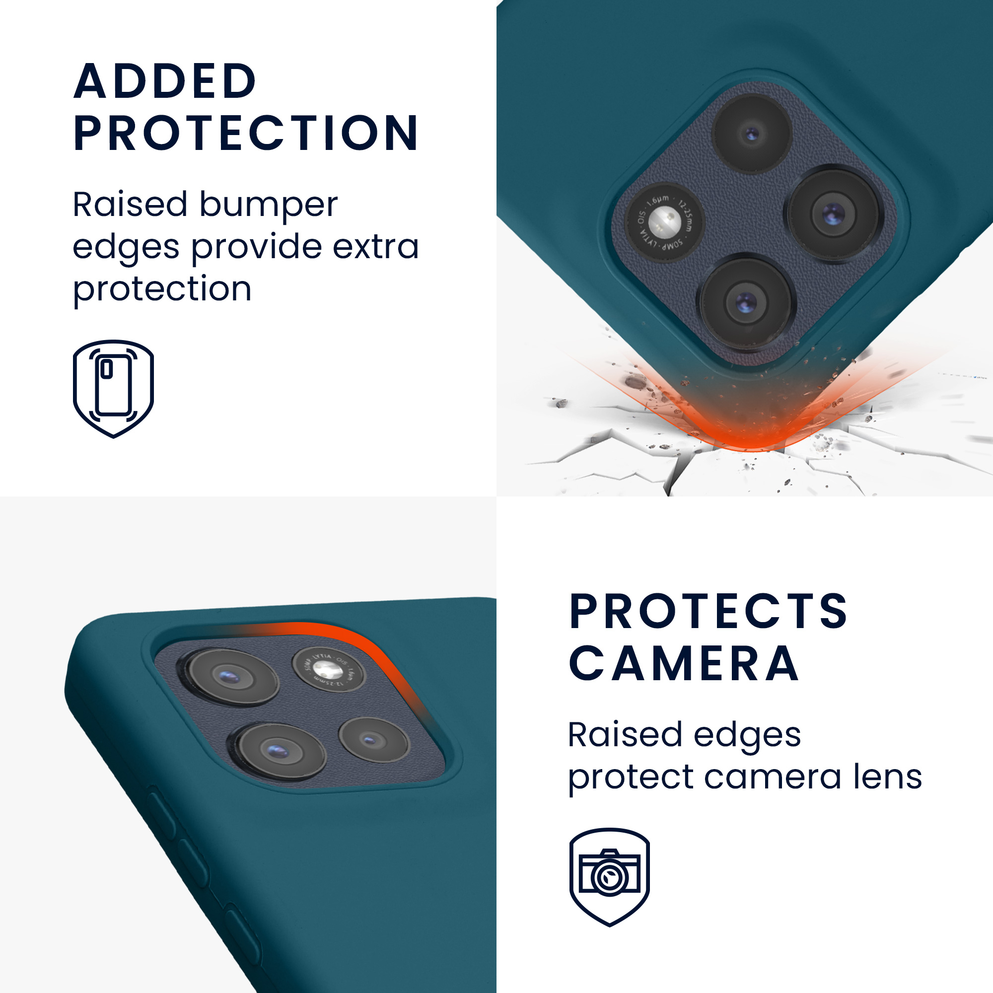 Pouzdro pro Motorola Moto G86 Power 5G kwmobile silikonové - matná petrolejová