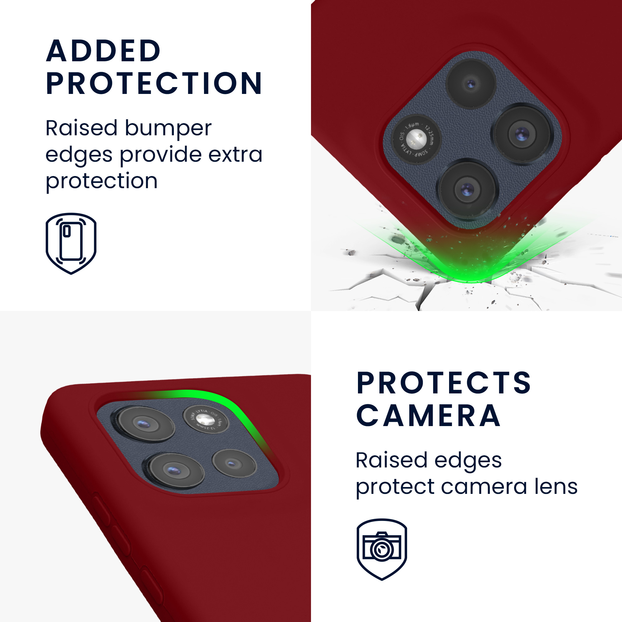 Kwmobile Silikonový kryt Motorola Moto G86 Power 5G rebarborově červená