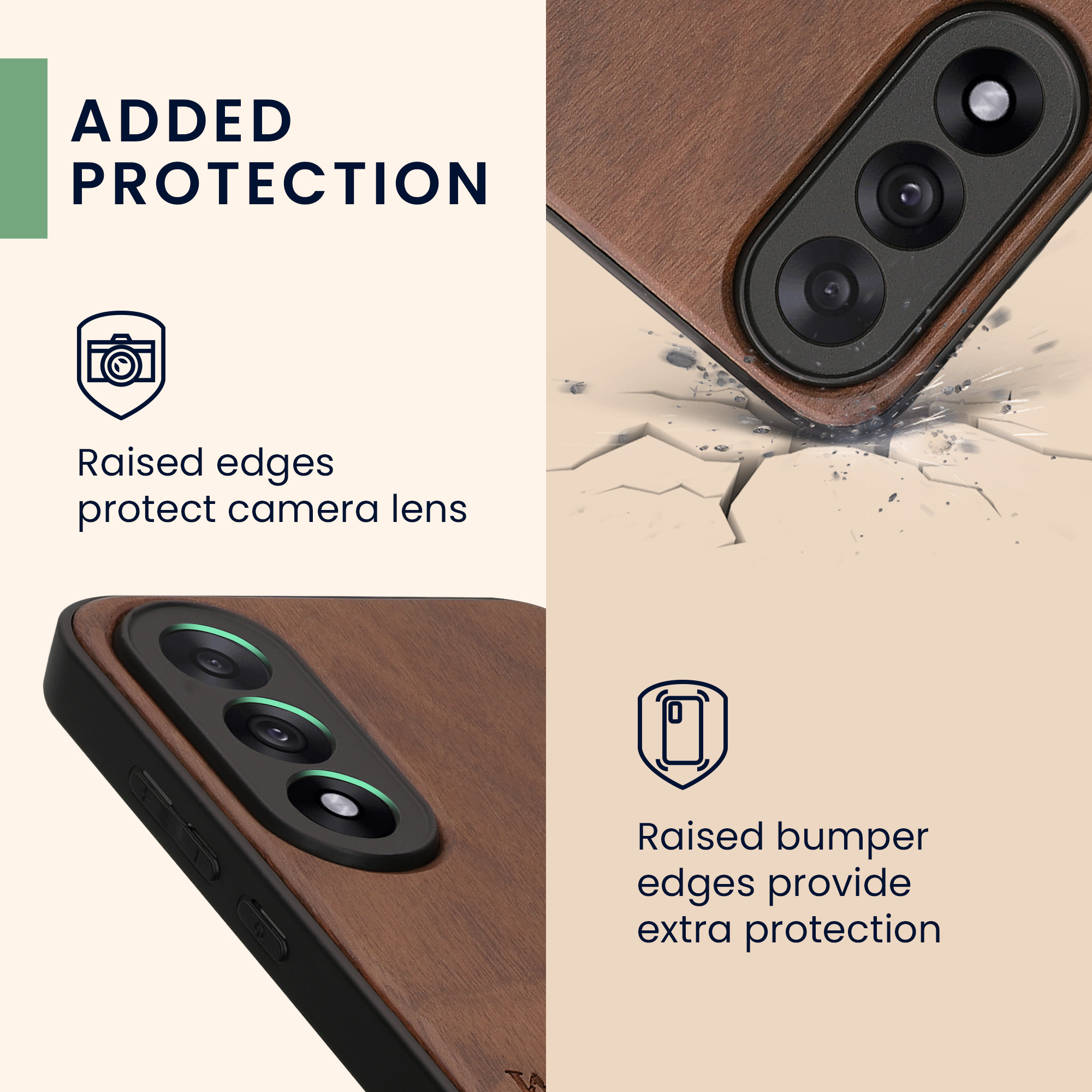Dřevěný kryt kwmobile pro OnePlus Nord 5, tmavě hnědá