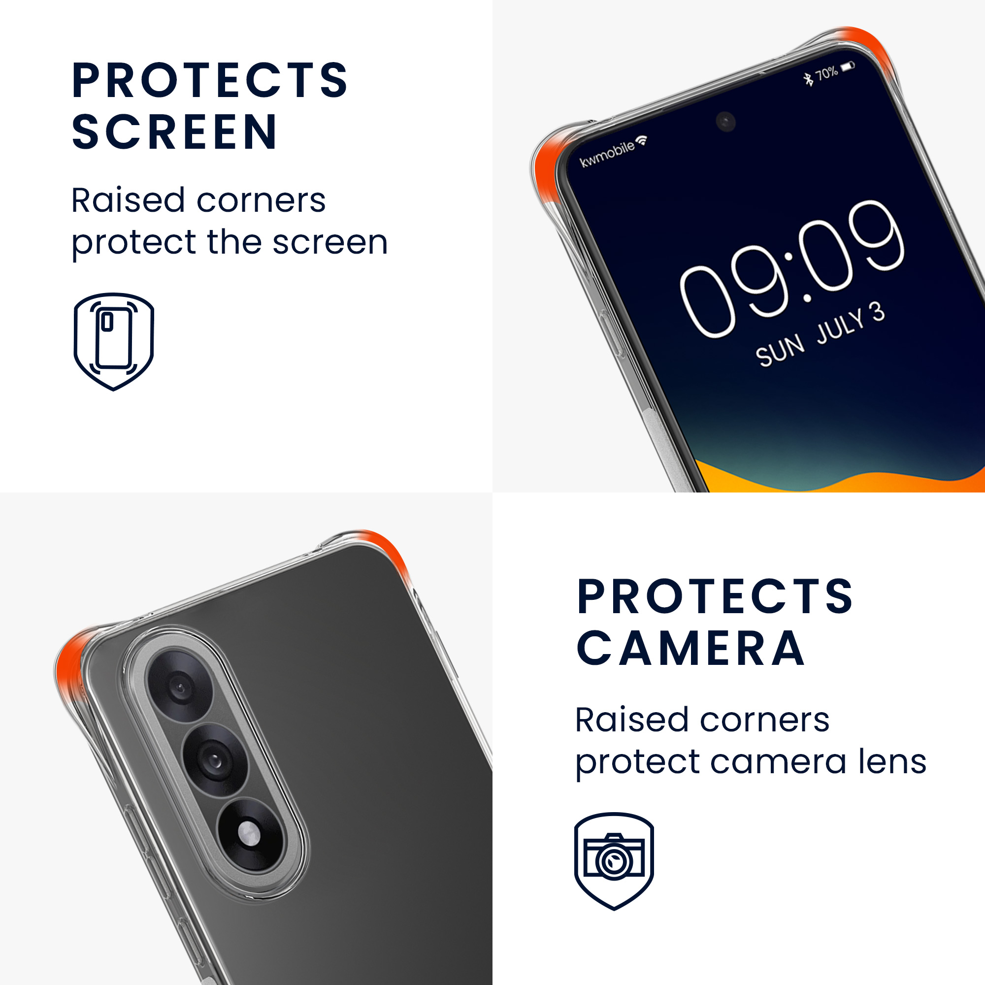 Crossbody kryt kwmobile pro OnePlus Nord 5, černá / transparentní