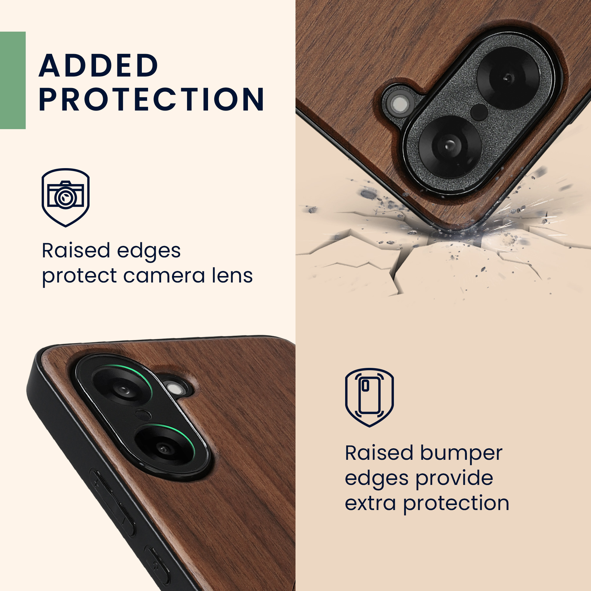 Dřevěný kryt kwmobile pro OnePlus Nord CE5, tmavě hnědá