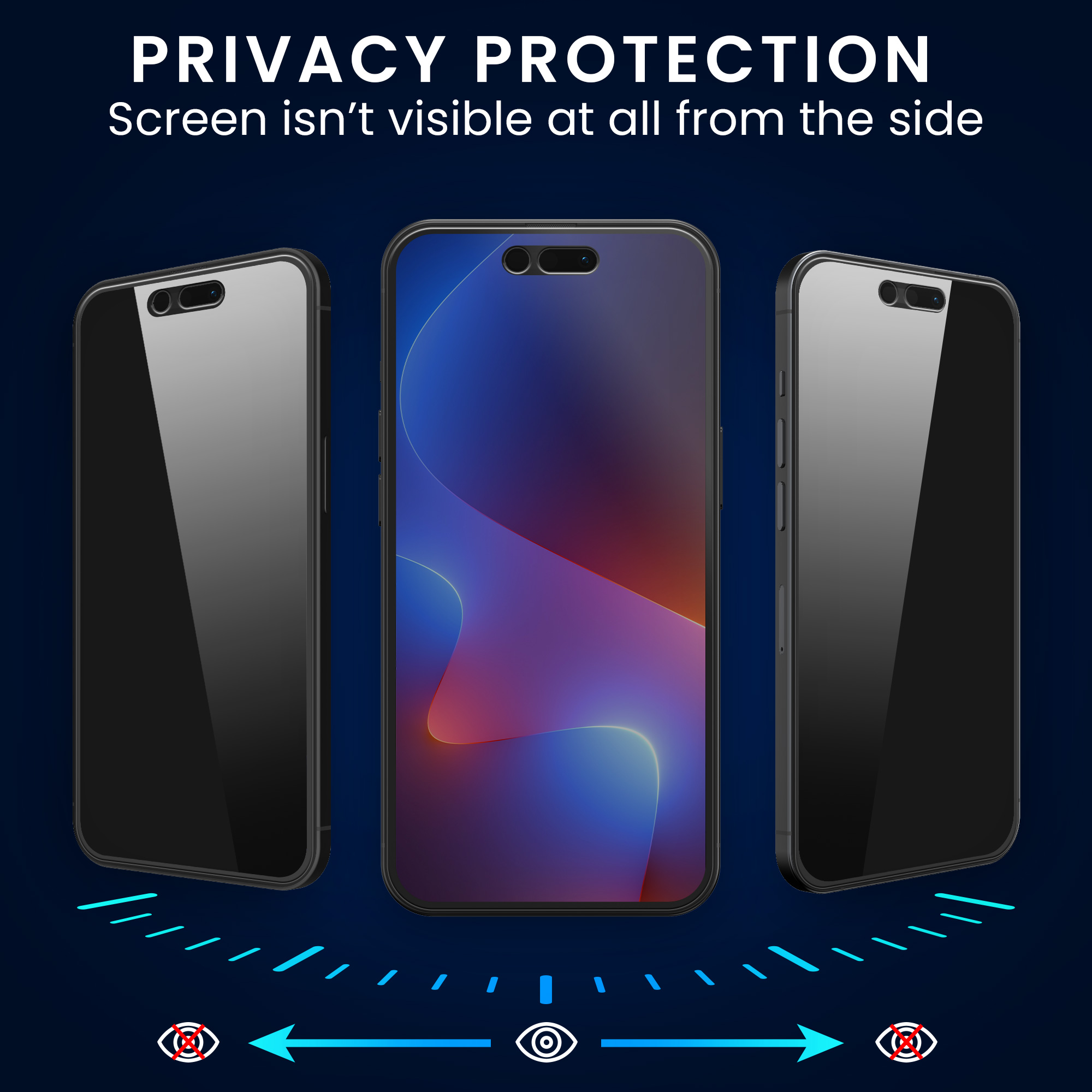 Privacy fólie na displej kwmobile pro iPhone 15 Pro Max