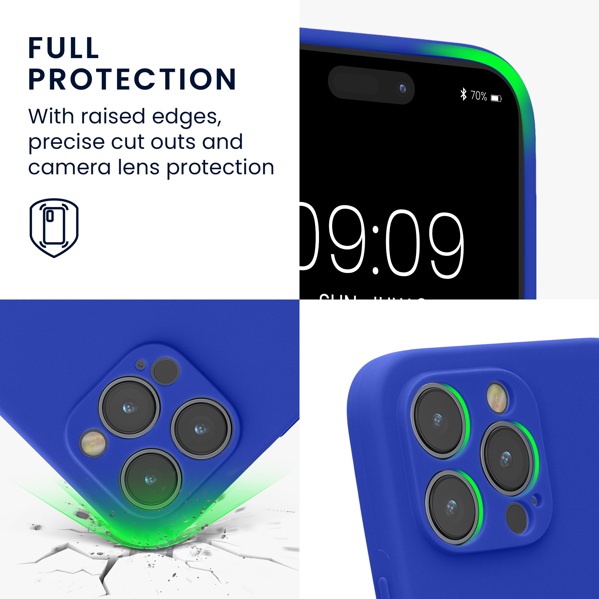 Pouzdro pro Apple iPhone 14 Pro Max kwmobile tenké silikonové - baltská modrá