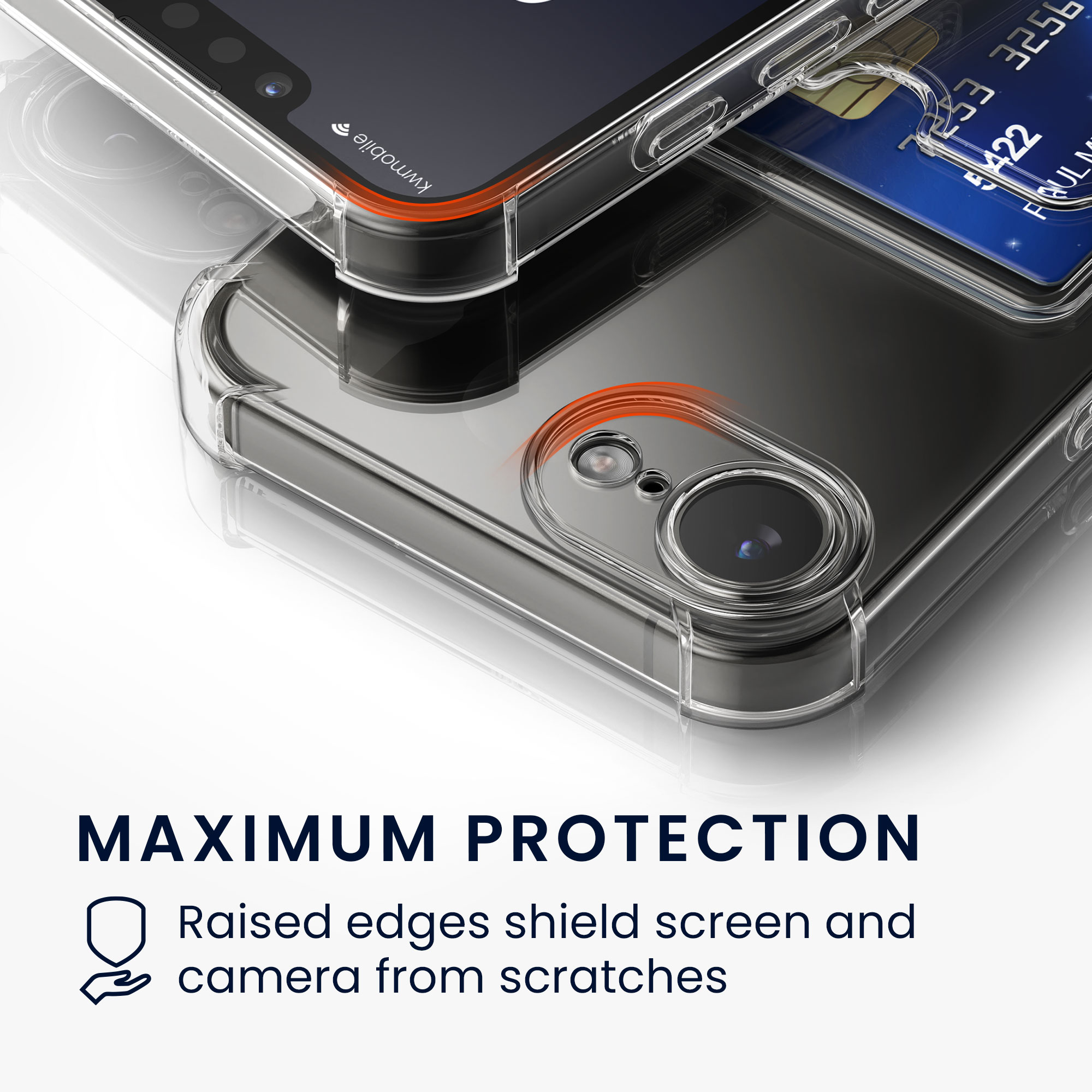 TPU pouzdro s kapsou na kartu pro Apple iPhone 17e / iPhone 16e kwmobile kapsa na kartu - transparentní