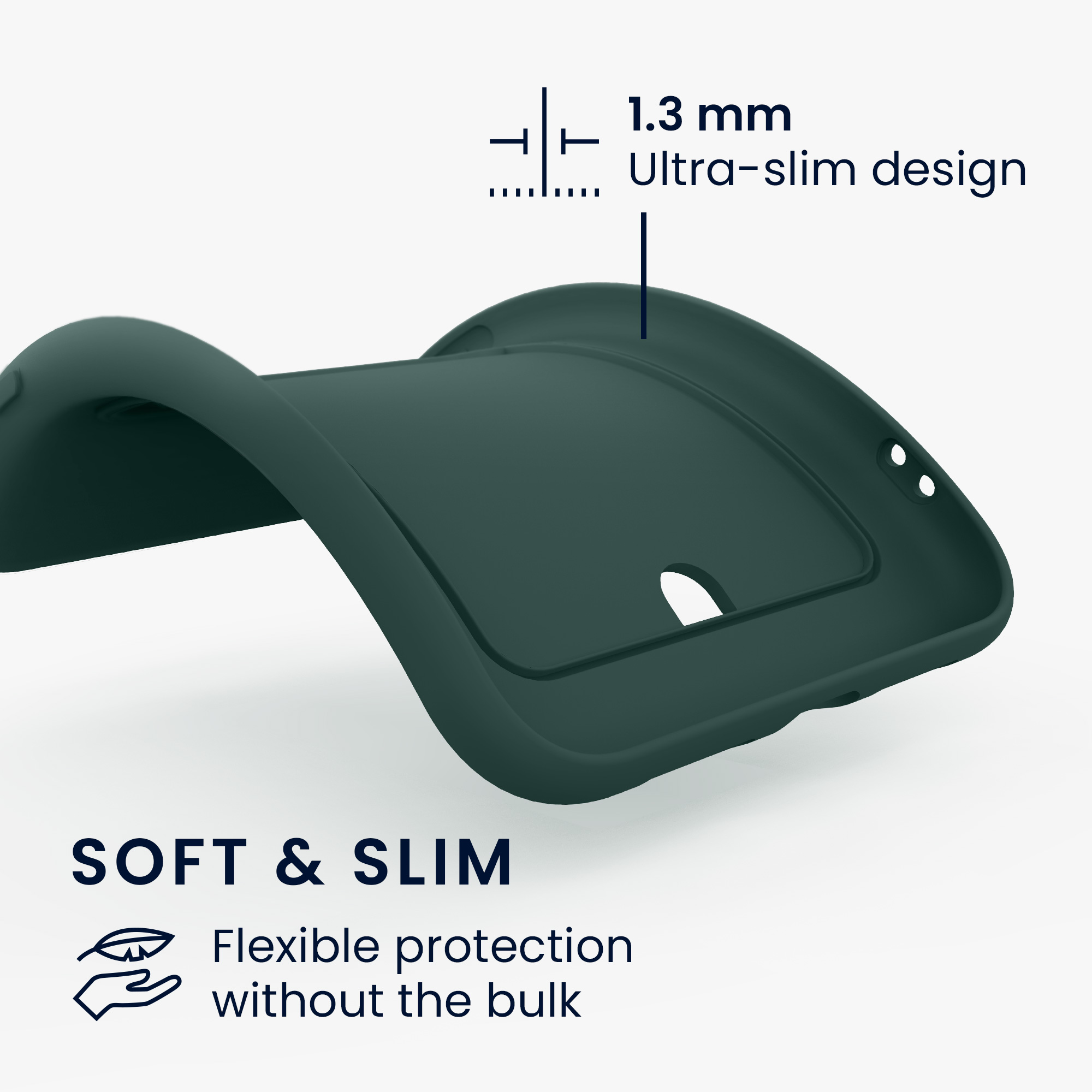 Nabíječka kwmobile slim iPhone 15 zelená