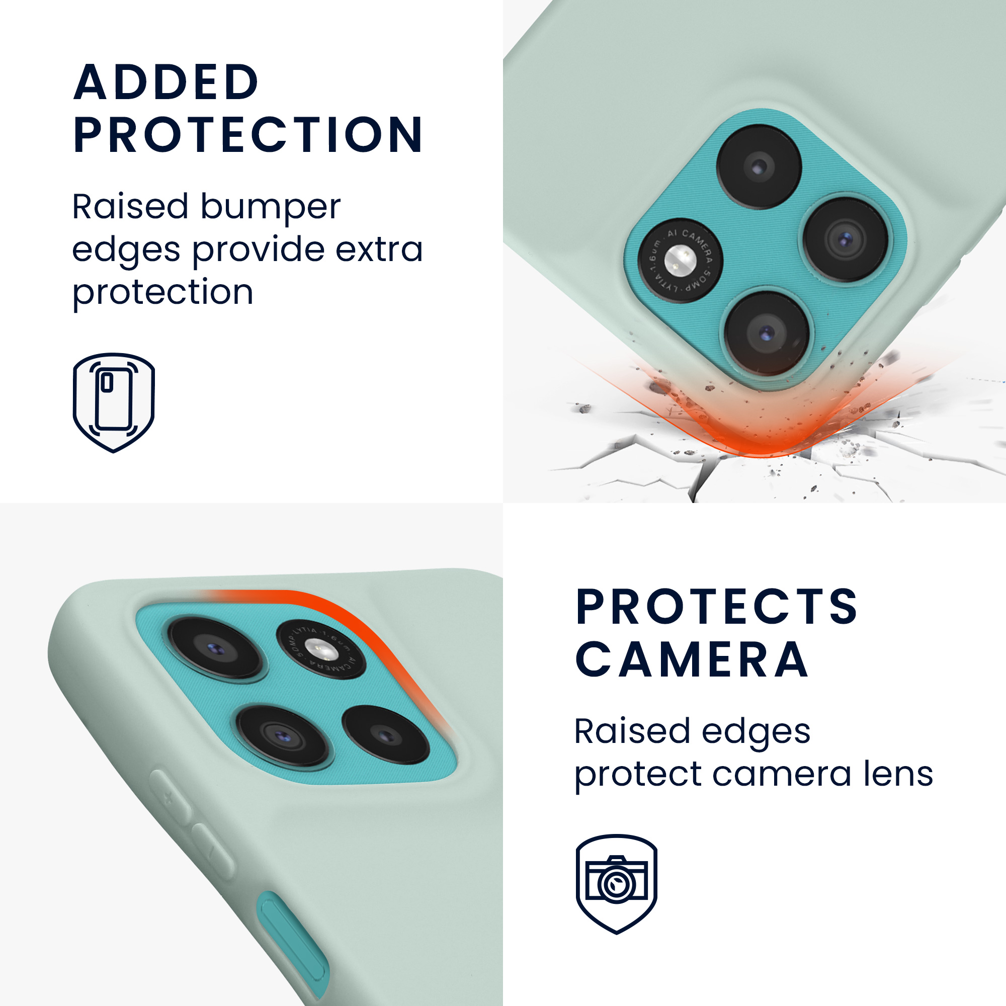 Pouzdro pro Motorola Moto G57 Power / Moto G67 Power kwmobile TPU - světle mátová