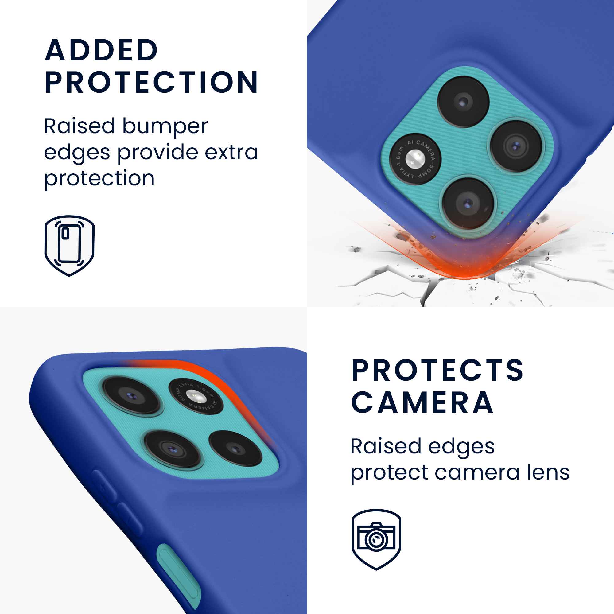 Pouzdro pro Motorola Moto G57 Power / Moto G67 Power kwmobile TPU - baltská modrá