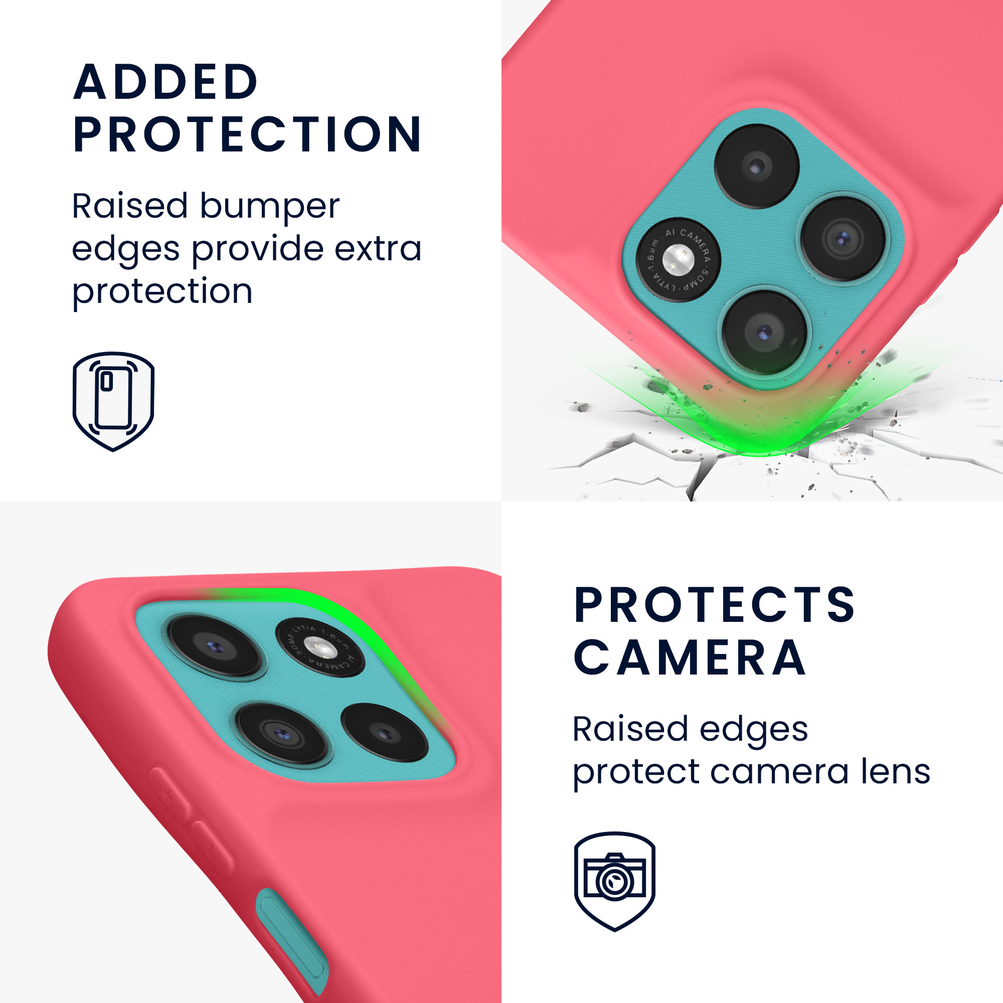 Pouzdro pro Motorola Moto G57 Power / Moto G67 Power kwmobile TPU - neonově korálová matný