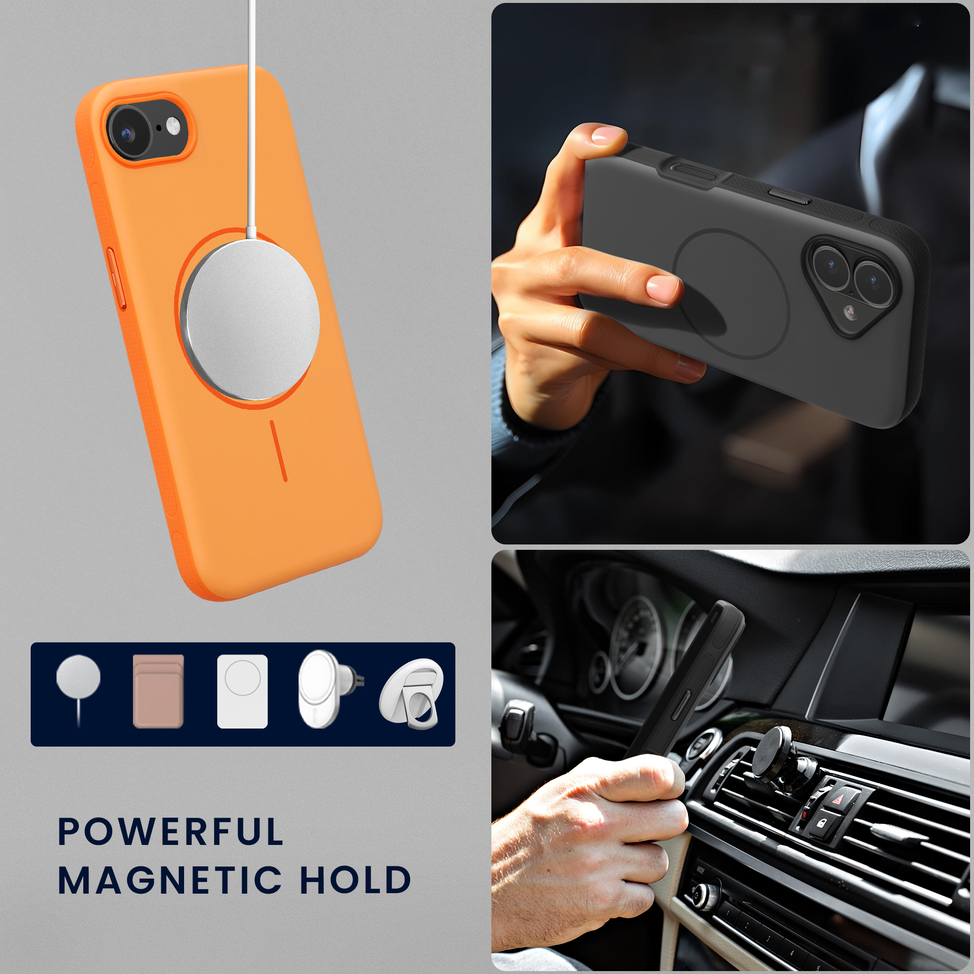 Nárazuvzdorné pouzdro pro Apple iPhone 17e / iPhone 16e kwmobile TPU - oranžová