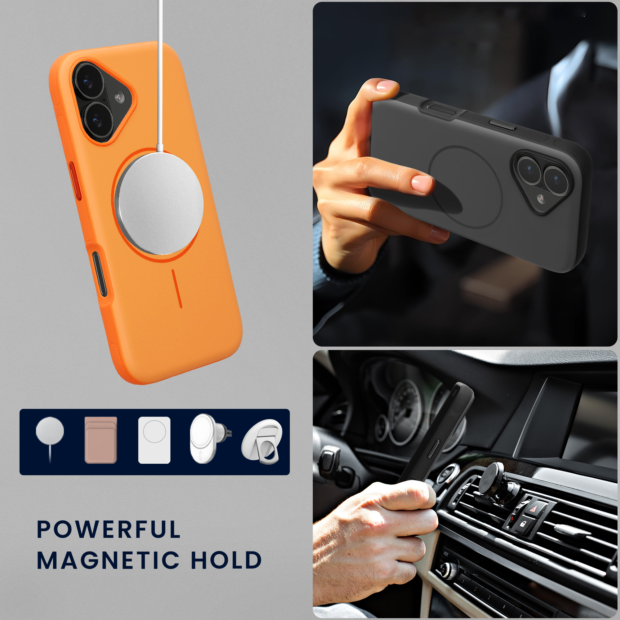 Nárazuvzdorné pouzdro pro Apple iPhone 17 kwmobile TPU - oranžová