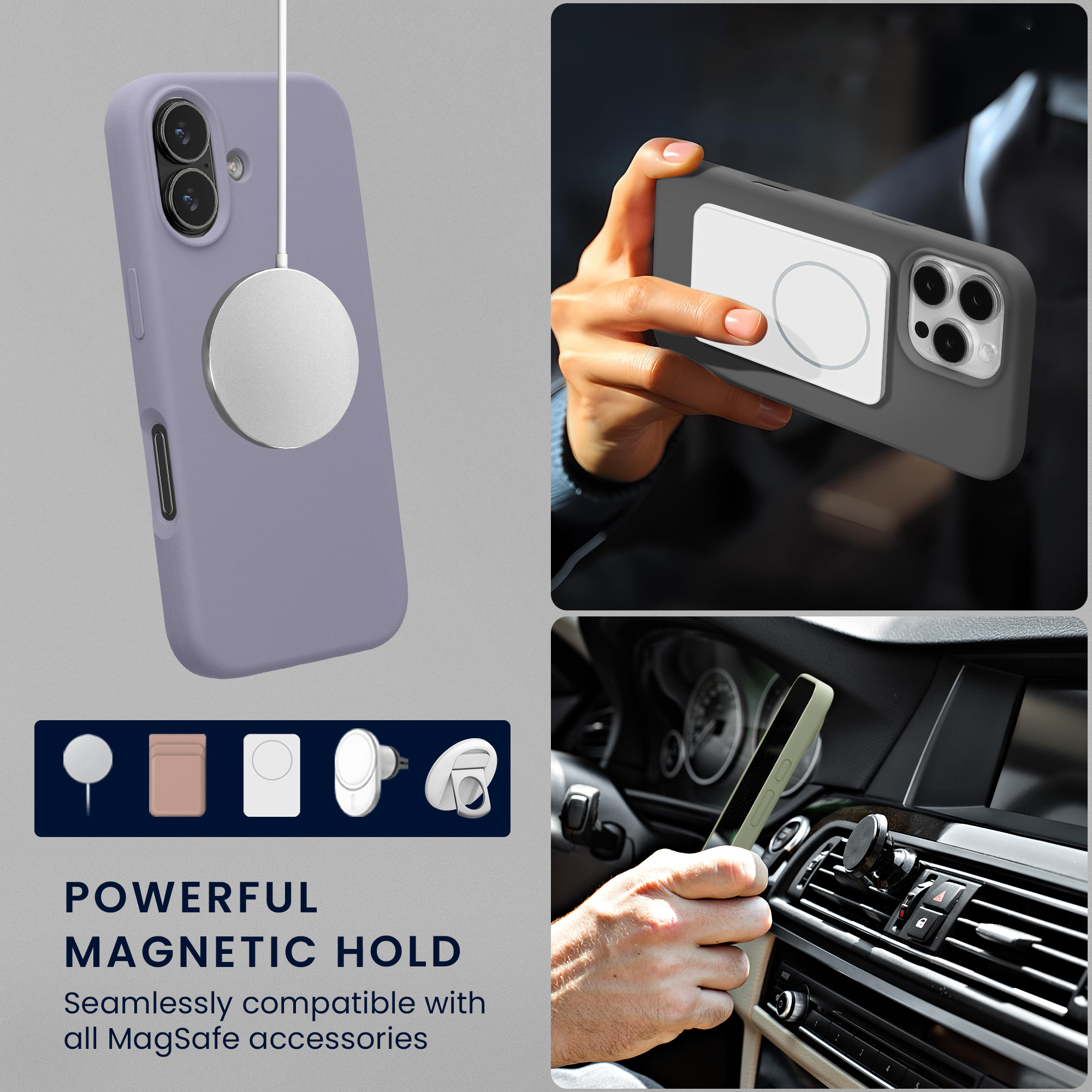 TPU silikonové pouzdro pro Apple iPhone 17 kwmobile MagSafe - levandulová