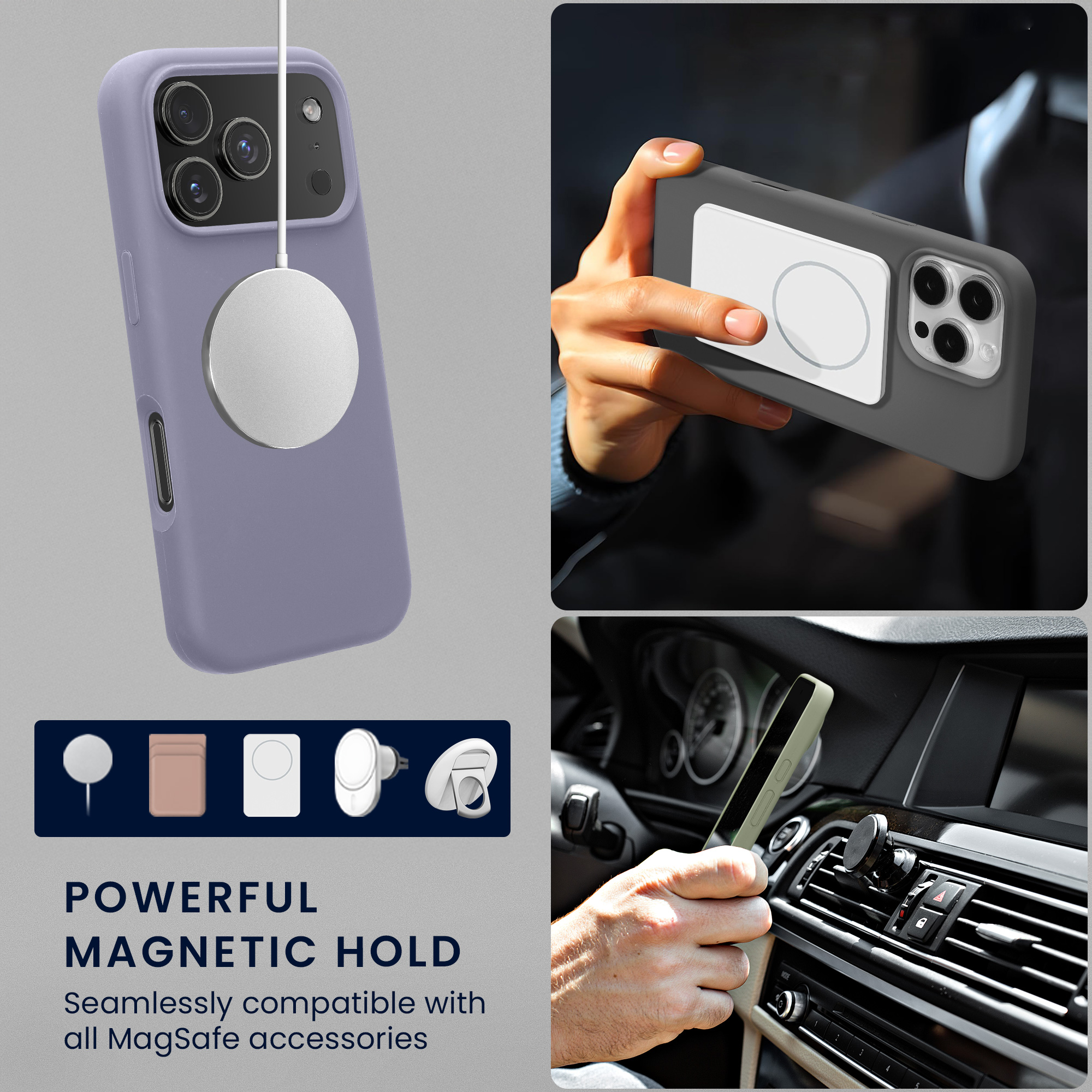 TPU silikonové pouzdro pro Apple iPhone 18 Pro / iPhone 17 Pro kwmobile MagSafe - levandulová