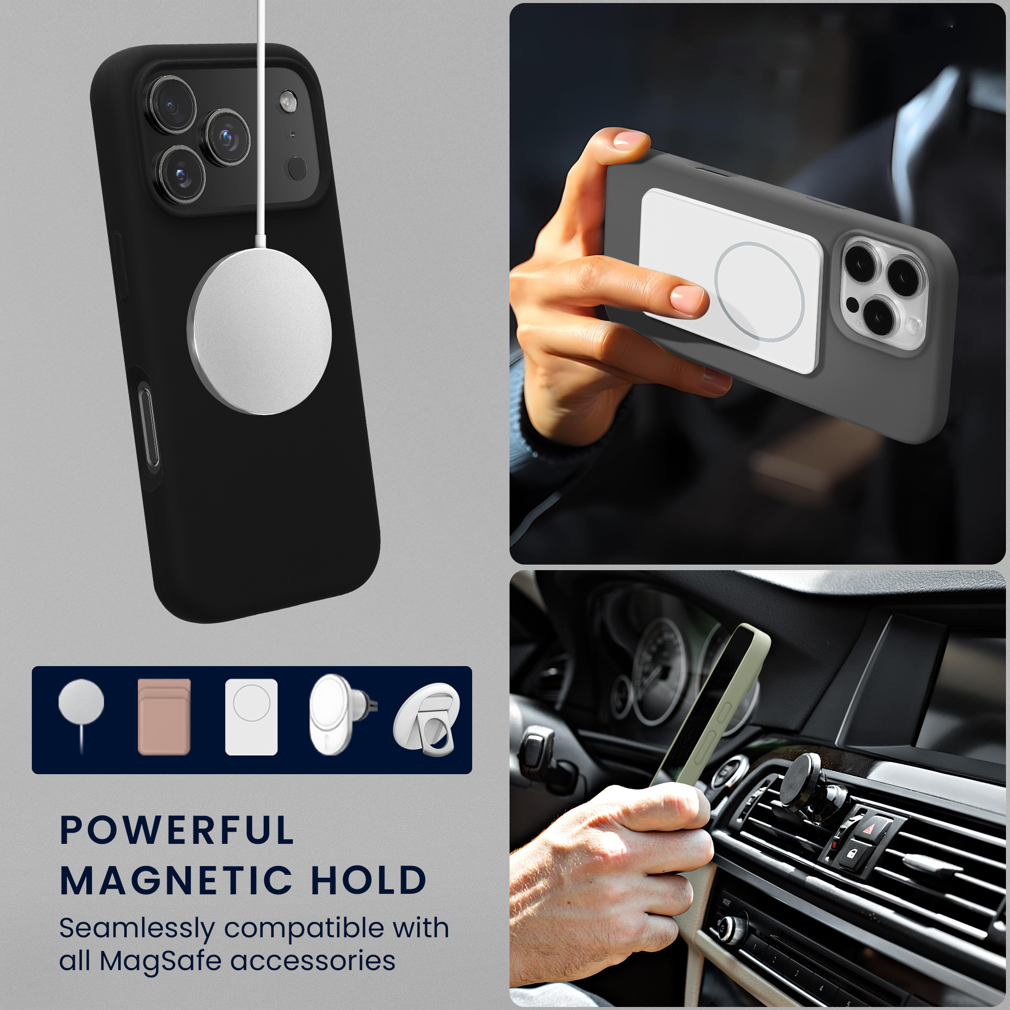 TPU silikonové pouzdro pro Apple iPhone 18 Pro Max / iPhone 17 Pro Max kwmobile MagSafe - černá