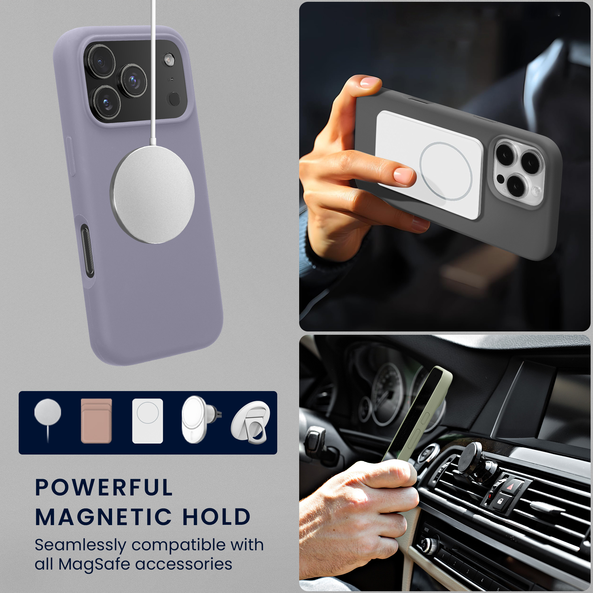 TPU silikonové pouzdro pro Apple iPhone 18 Pro Max / iPhone 17 Pro Max kwmobile MagSafe - levandulová