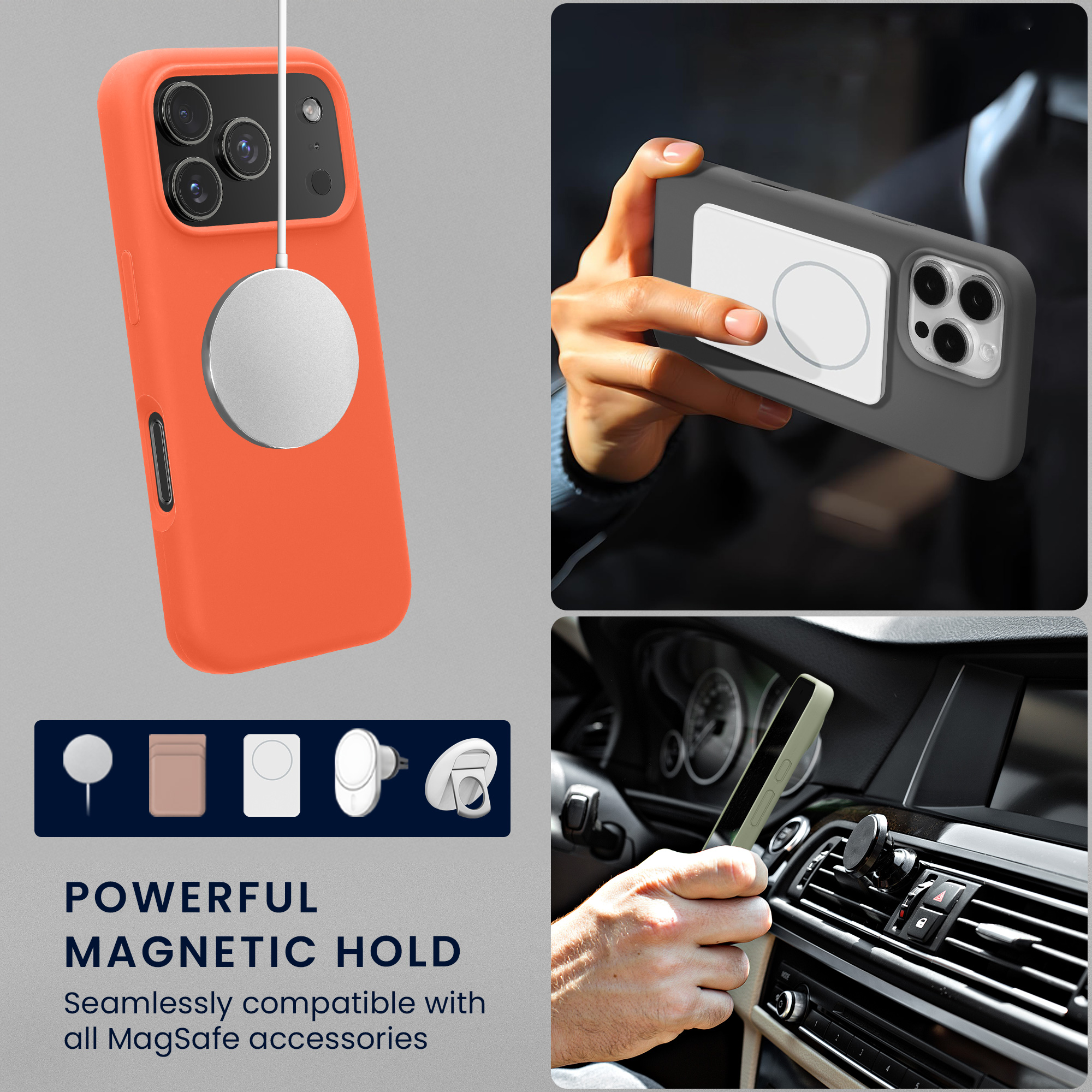 TPU silikonové pouzdro pro Apple iPhone 18 Pro Max / iPhone 17 Pro Max kwmobile MagSafe - neonově korálová