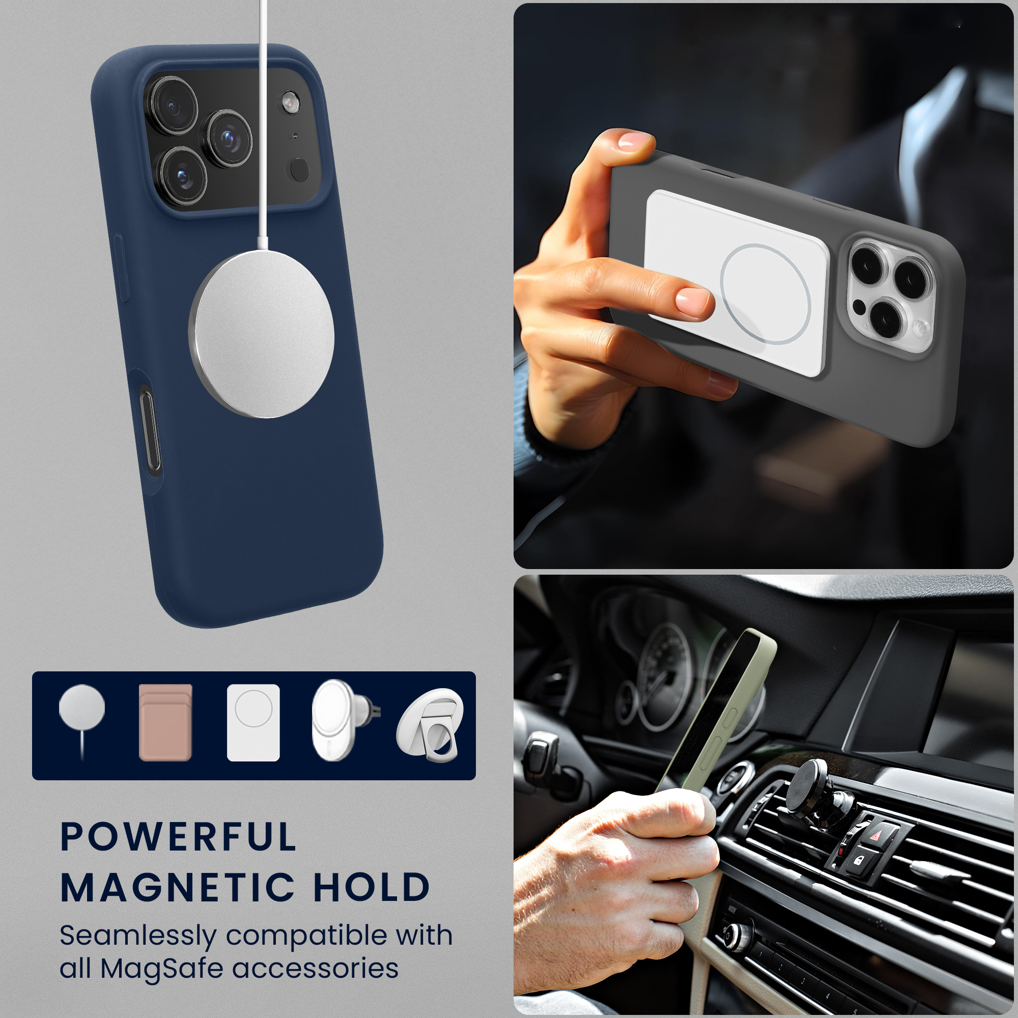 TPU silikonové pouzdro pro Apple iPhone 18 Pro Max / iPhone 17 Pro Max kwmobile MagSafe - námořnická modrá
