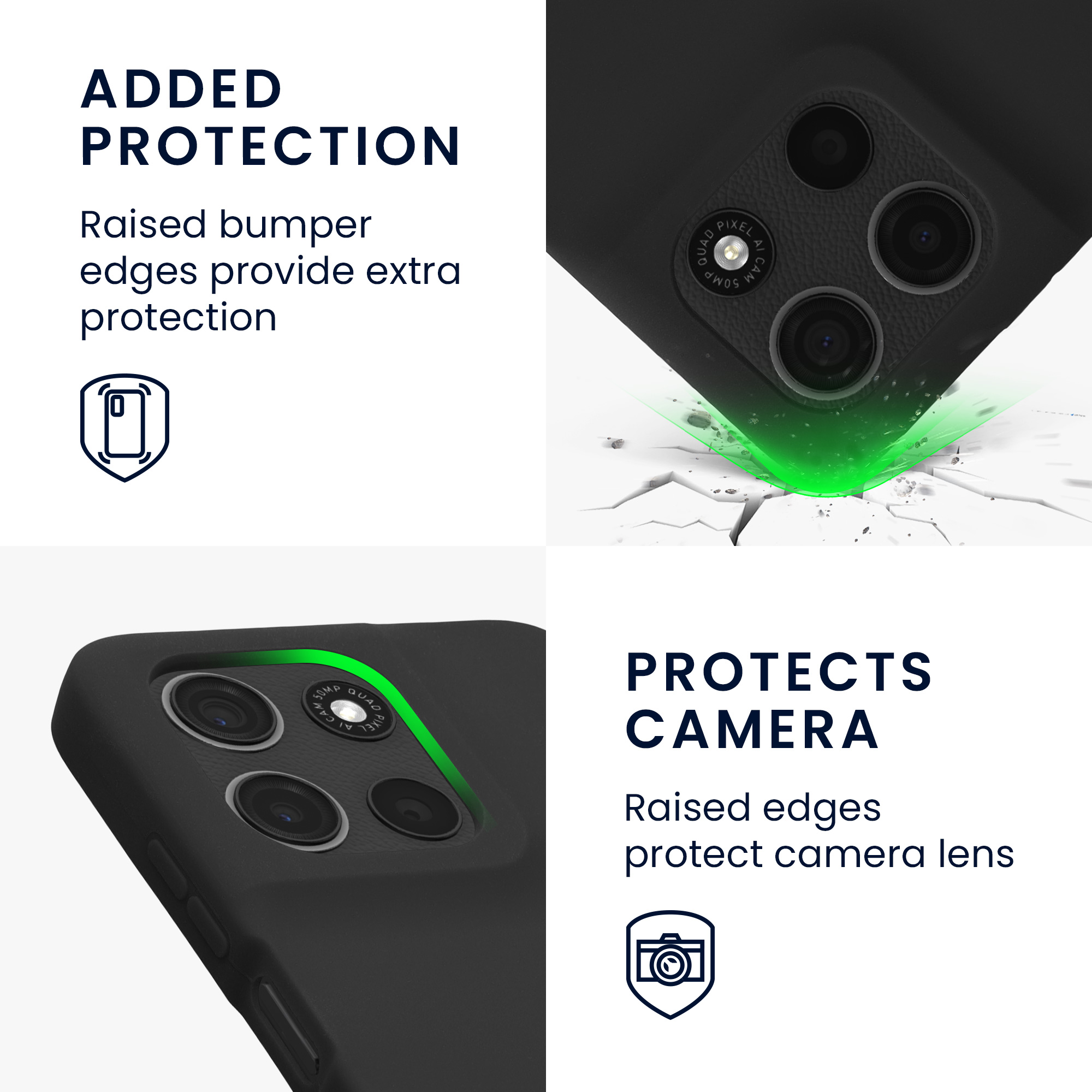 Pouzdro pro Motorola Moto G15 / G15 Power/ G17 / G17 Power kwmobile silikonové - černá