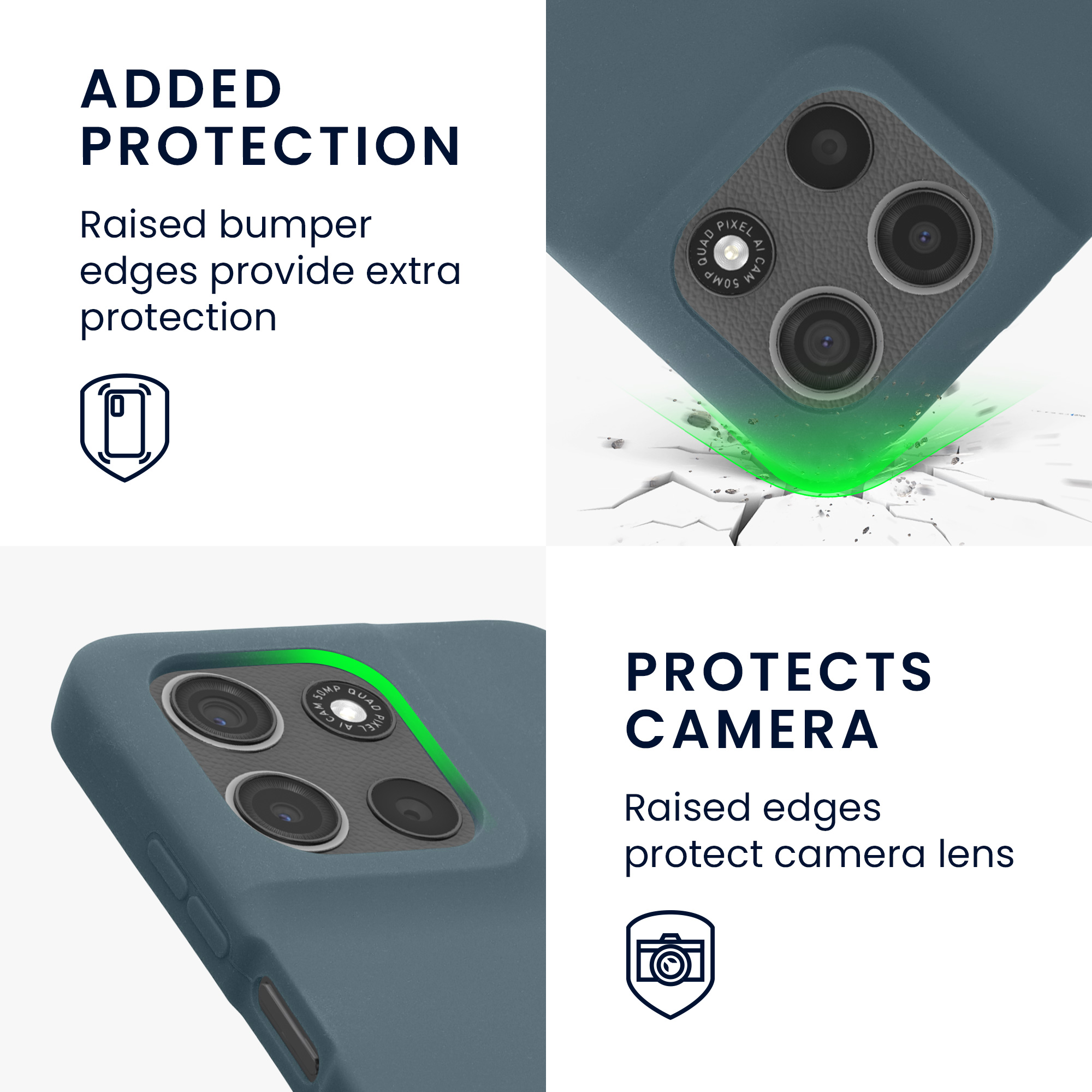 Pouzdro pro Motorola Moto G15 / G15 Power/ G17 / G17 Power kwmobile silikonové - tmavá antracitová