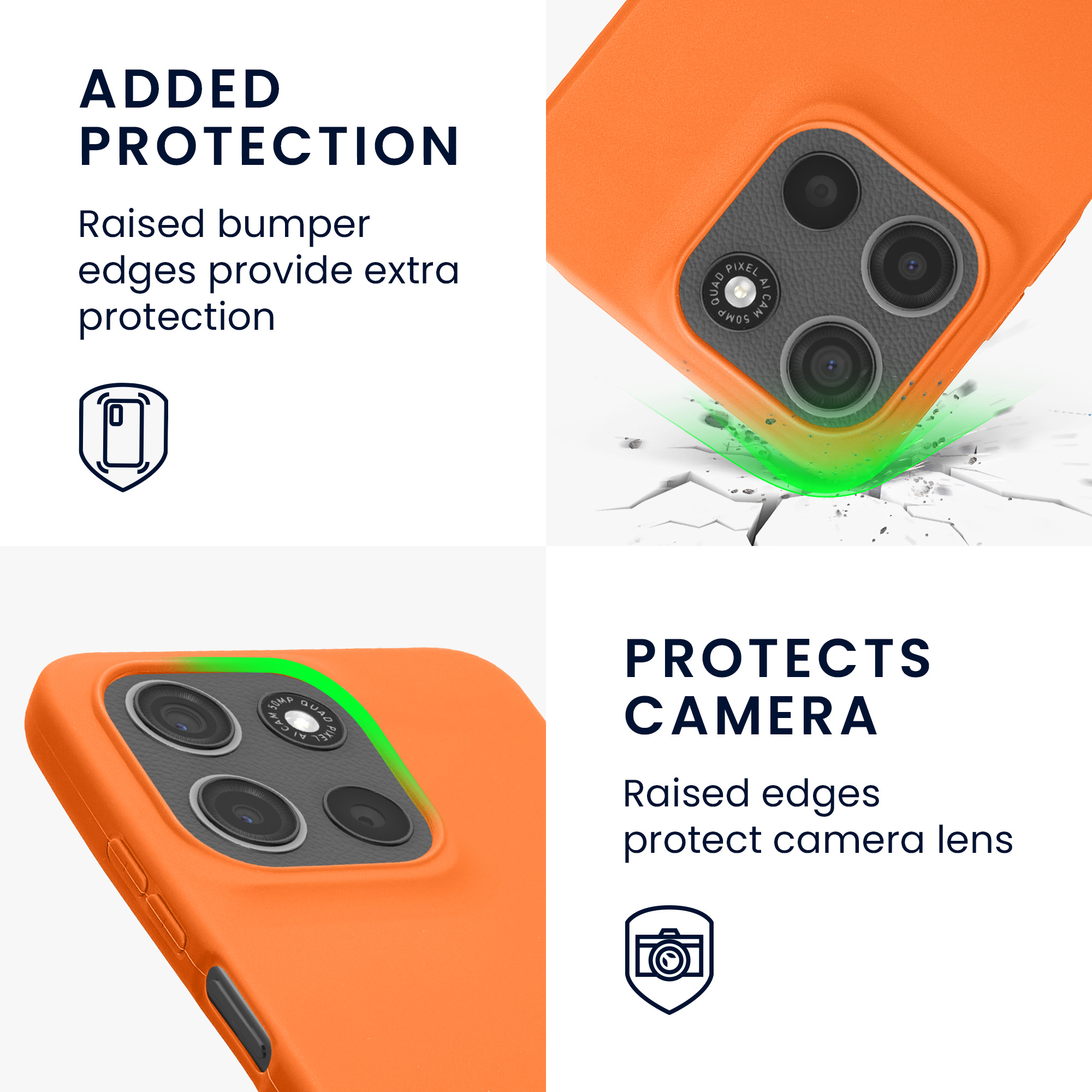 Pouzdro pro Motorola Moto G15 / G15 Power/ G17 / G17 Power kwmobile TPU - ovocná oranžová
