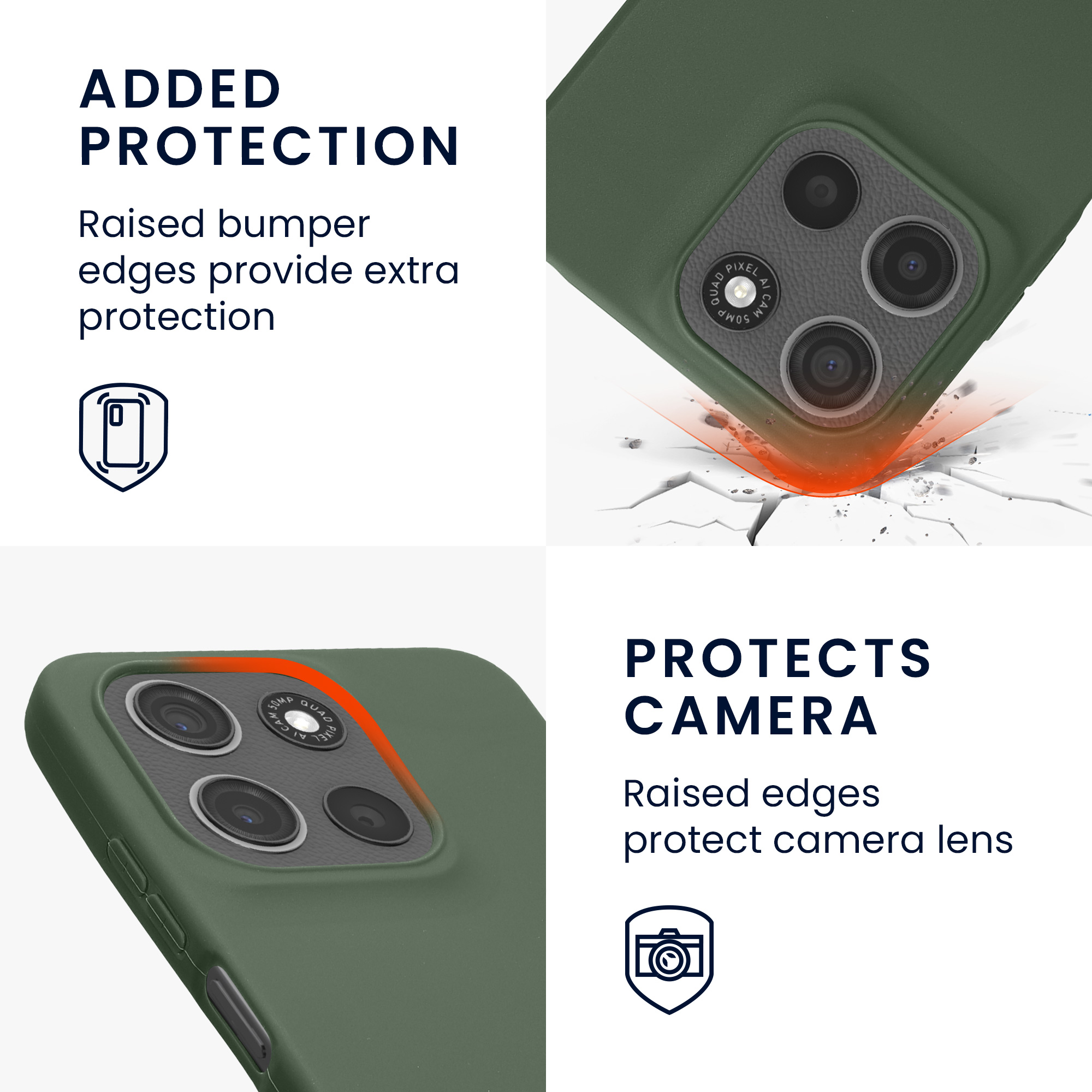 Pouzdro pro Motorola Moto G15 / G15 Power/ G17 / G17 Power kwmobile TPU - tmavě zelená
