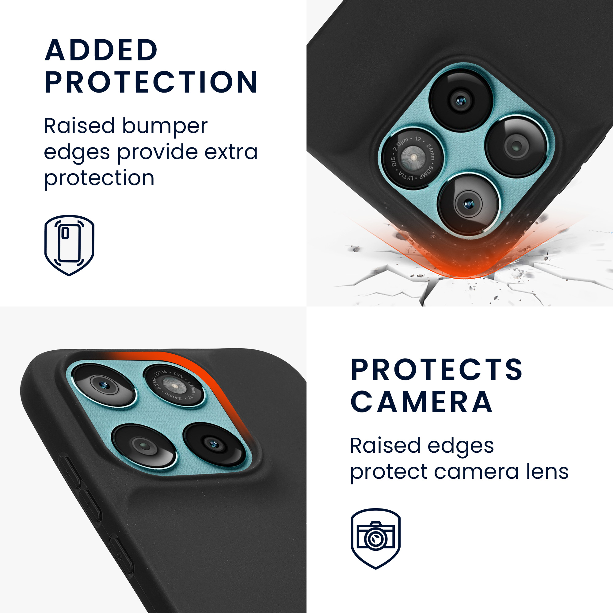 Pouzdro pro Motorola Moto G67 / G77 / G87 kwmobile TPU - matná černá