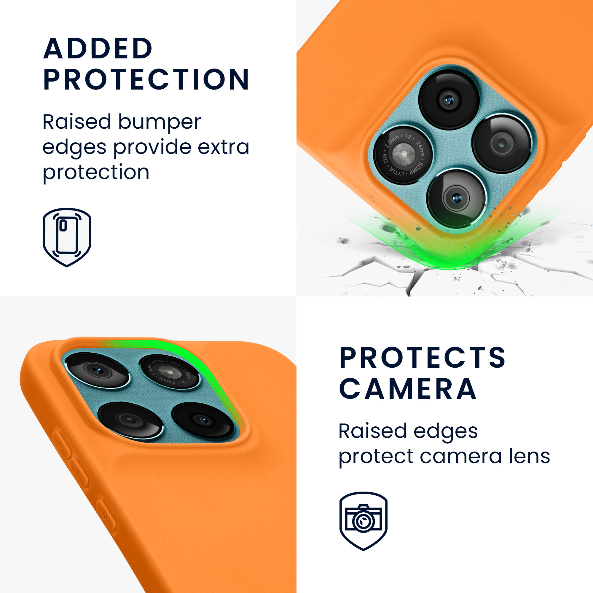 Pouzdro pro Motorola Moto G67 / G77 / G87 kwmobile TPU - ovocná oranžová